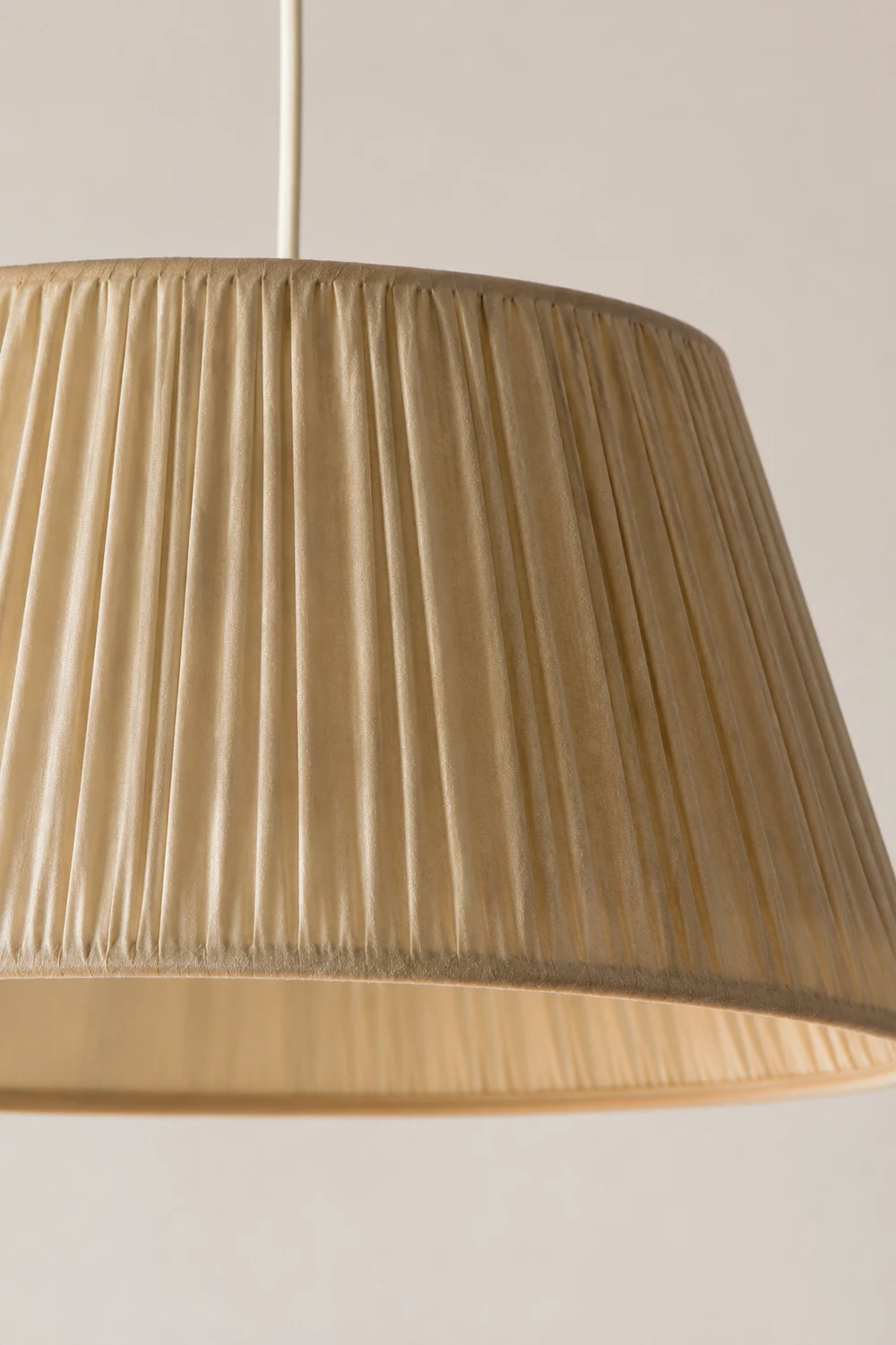 Renée Pleated Pendant Light Wabi Sabi, Metal/Fabric, Living Room - Lumpaz