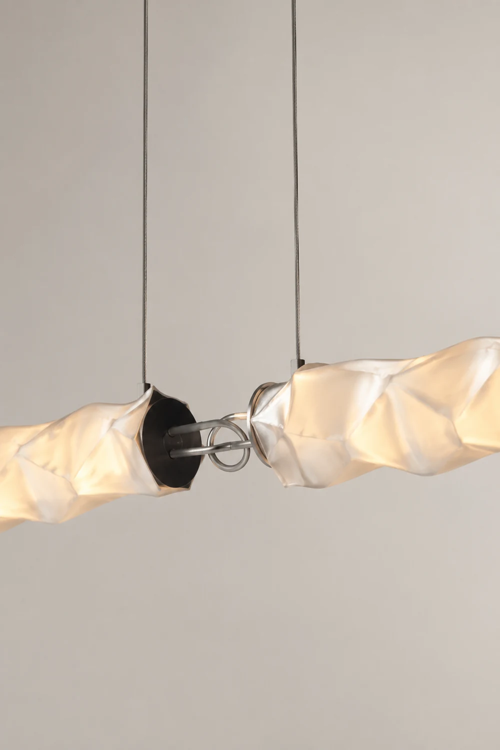 Nazifa Designer pleated Modern Strip Pendant Light, Dining Room - Lumpaz