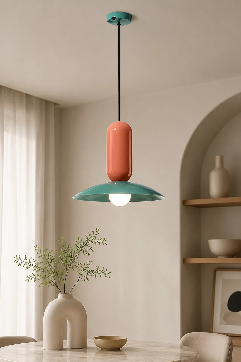 Morandi Nordic Creative Colorful Pendant Light, Metal - Lumpaz