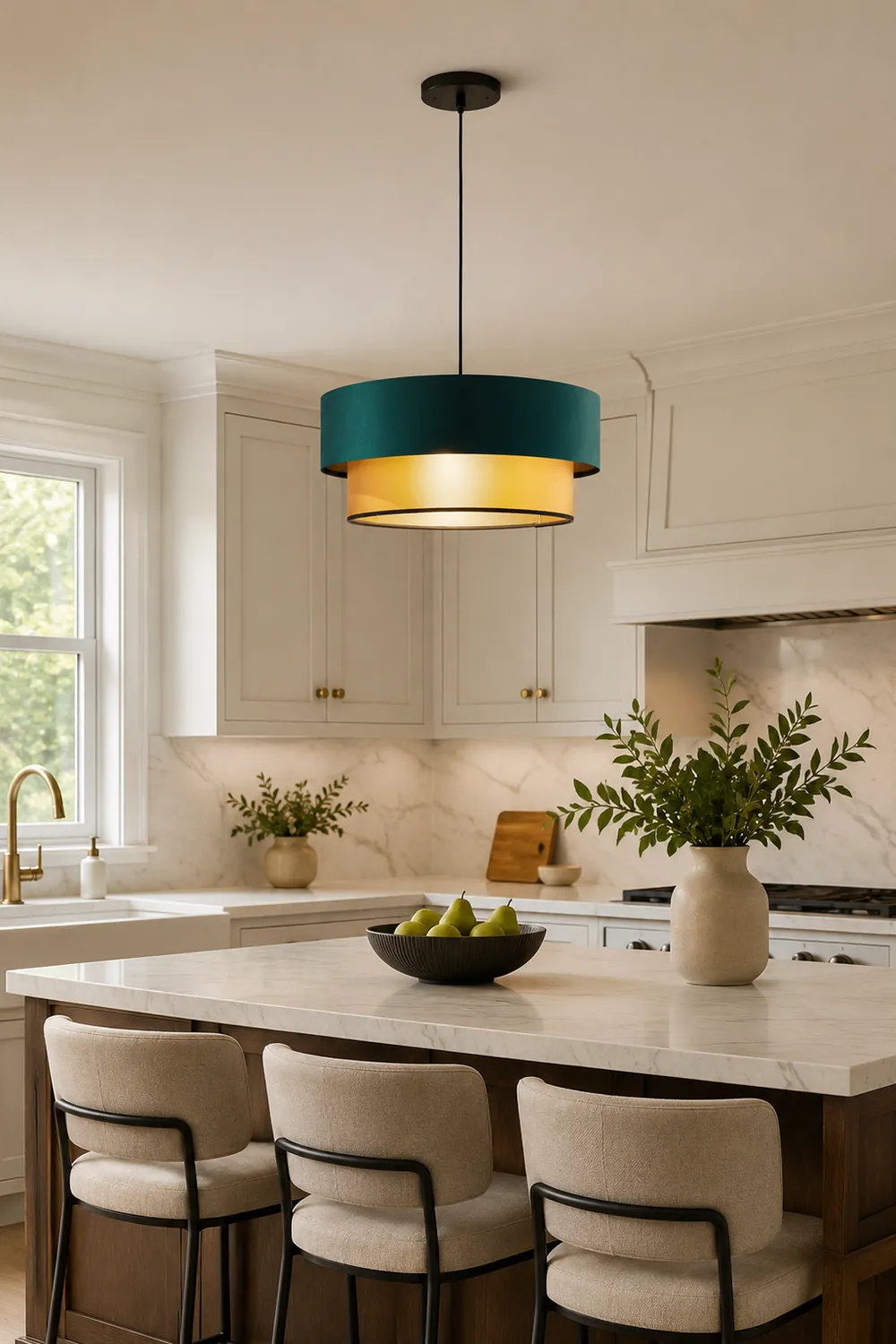 Morandi Double-layer Pendant Light Bedroom, Living Room - Lumpaz