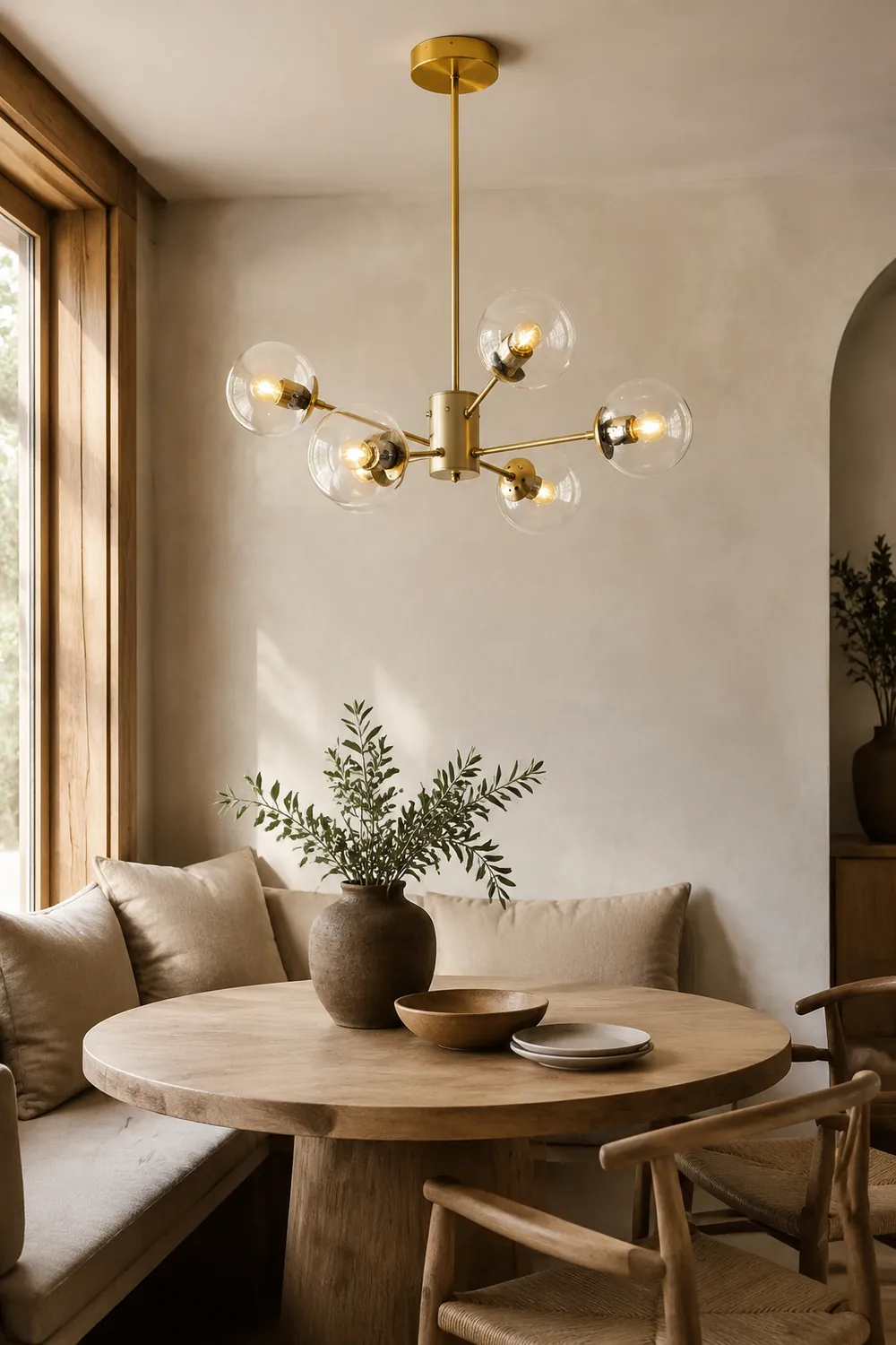 Valentina Designer Simple Nordic Pendant Light, Black/Gold - Lumpaz