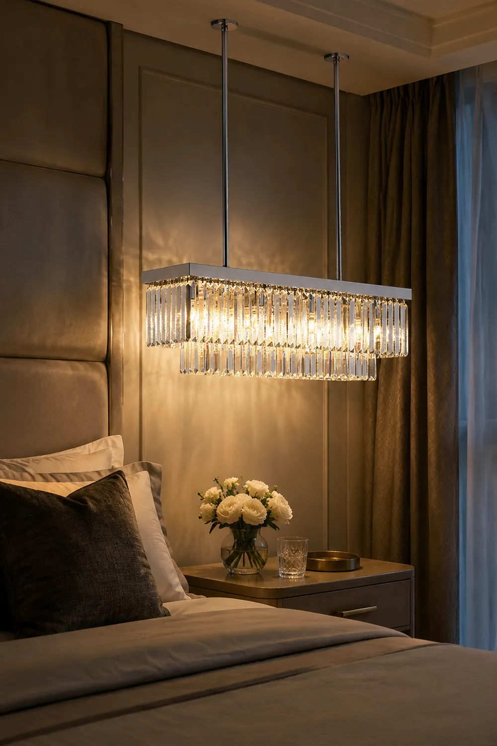 Marilyn Modern Art Deco LED Pendant Light, Crystal/Metal - Lumpaz