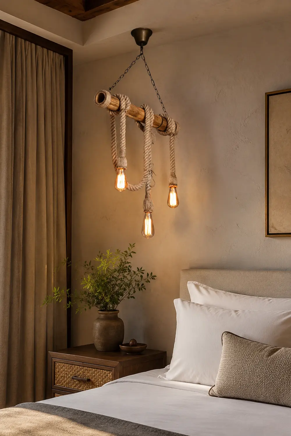 Alessio Vintage Retro Resin Pendant Light, flaxen - Lumpaz
