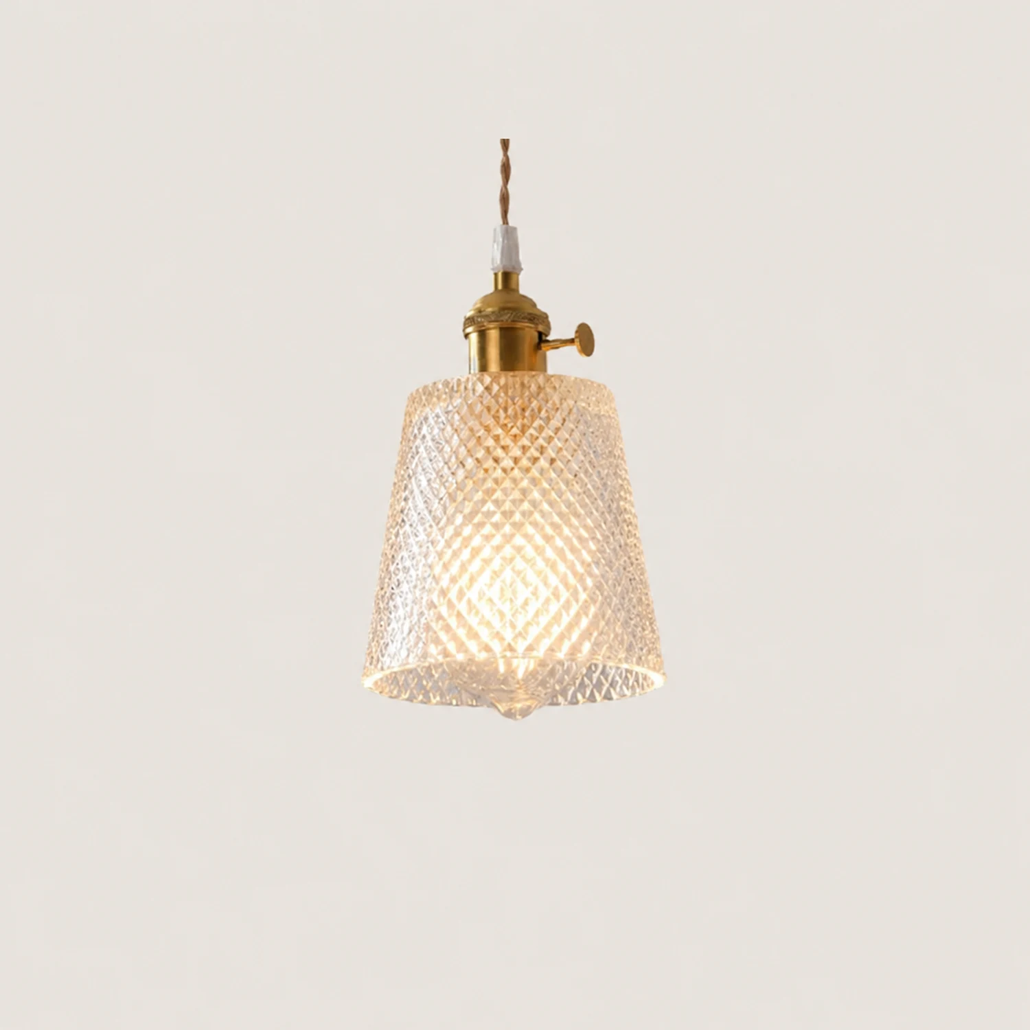 Hailie Art Deco Blown Brass & Glass Pendant Light, 7 Styles - Lumpaz