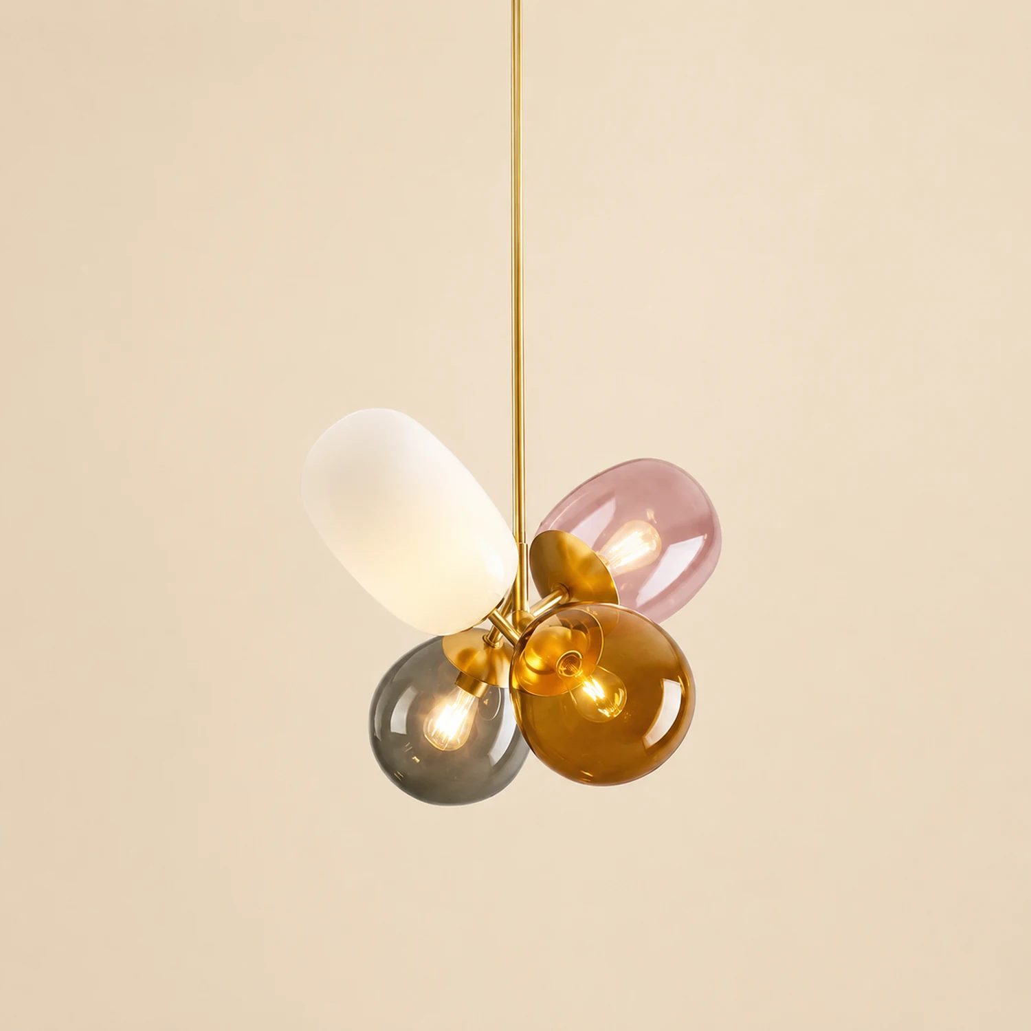 Morandi Colorful Balloon Glass Creative Pendant Light - Lumpaz