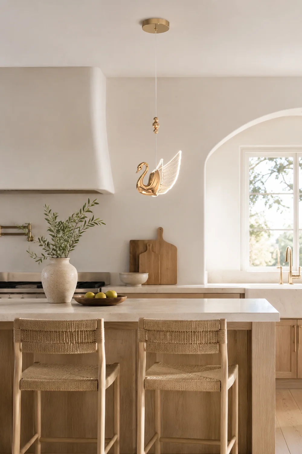 Kady Modern Creative Swan Pendant Light, 2 Color - Lumpaz