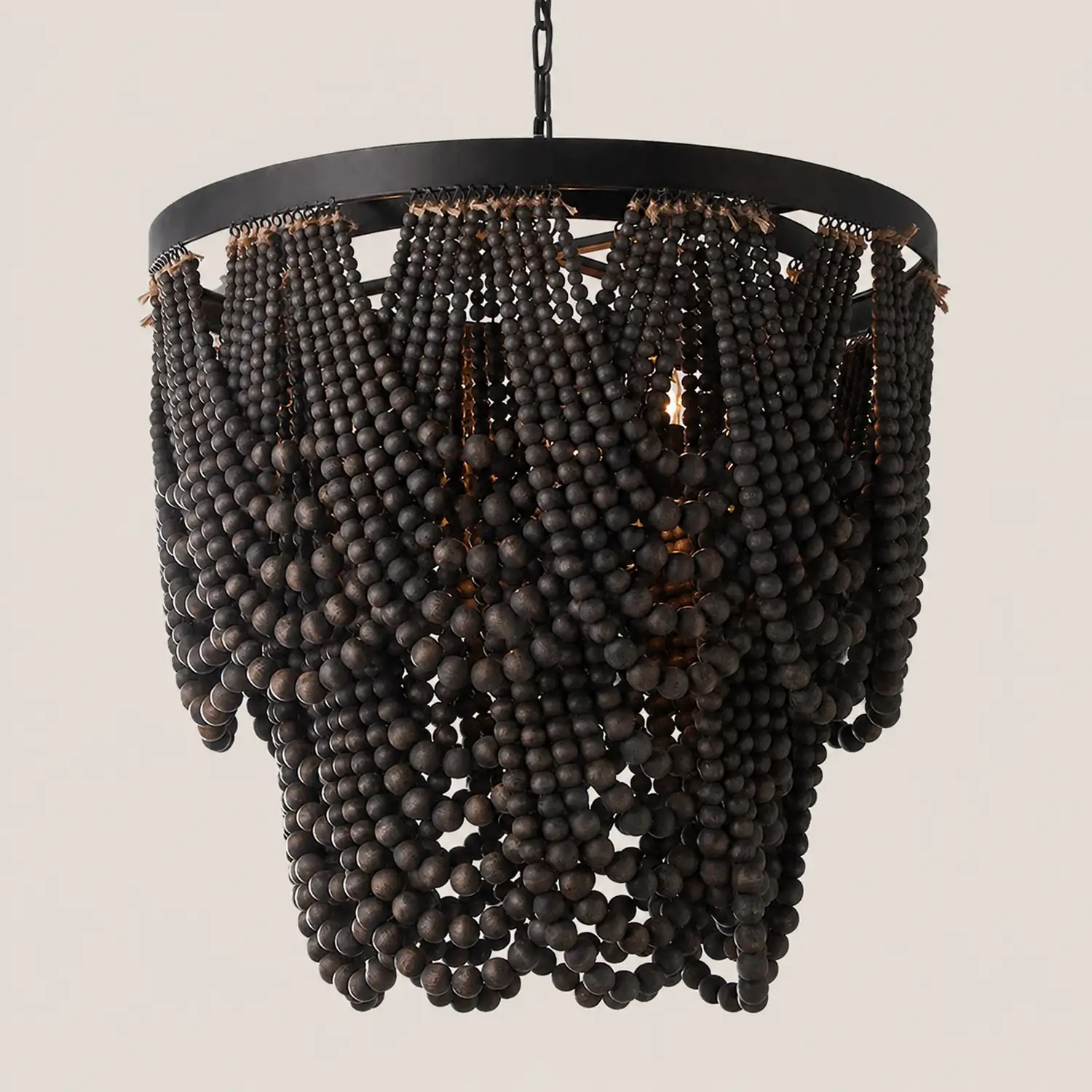 Alessio LED Pendant Lights Black/Rust/White Wood/Metal Living Room/Badroom - Lumpaz