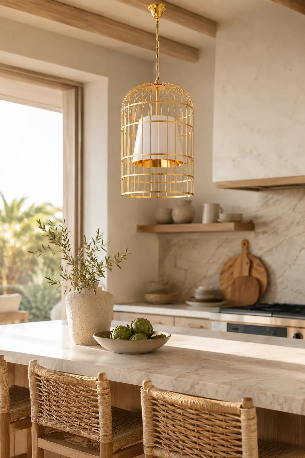 Alessio Vintage Bird Cage Metal Pendant Light - Lumpaz