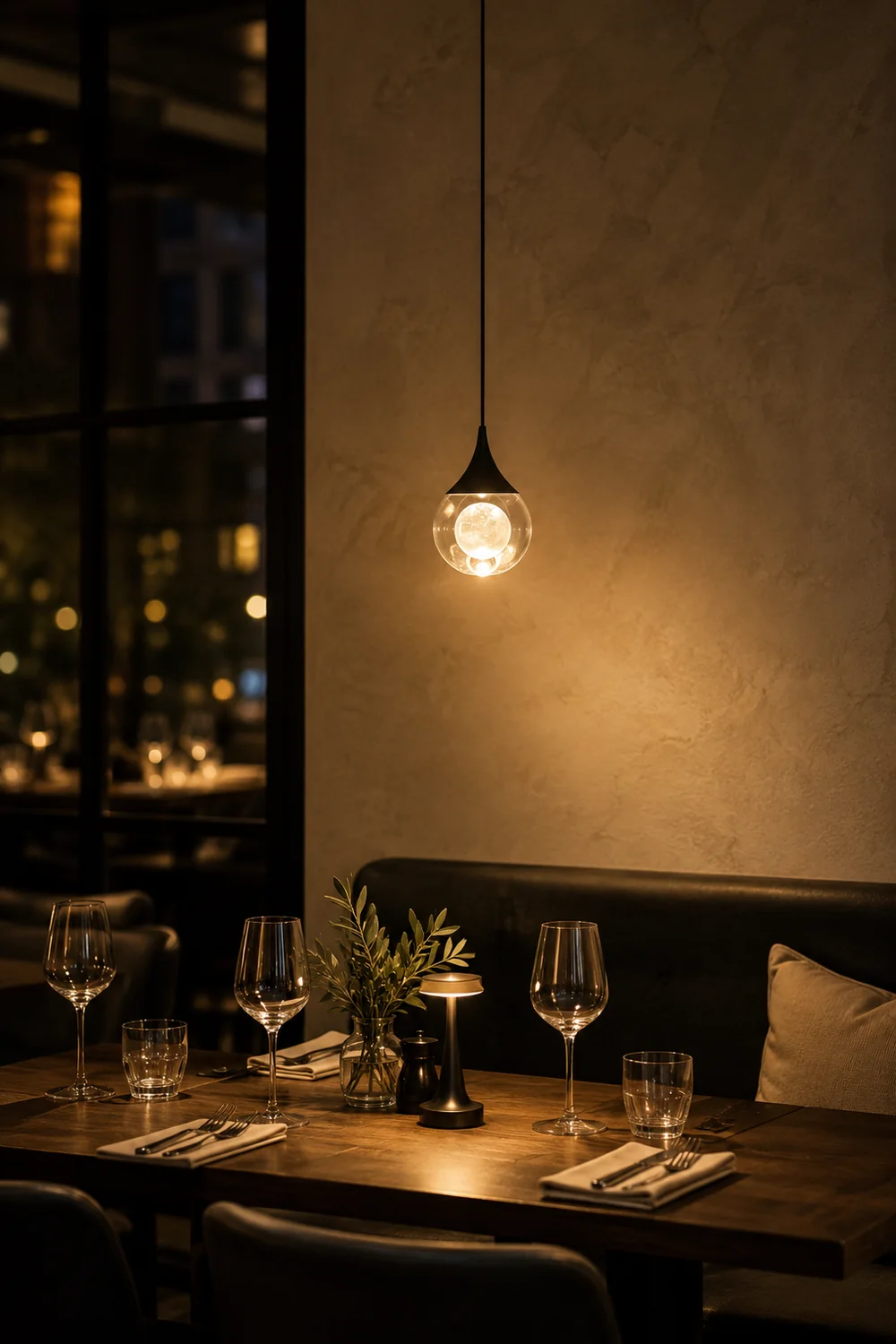 Elif Minimalist Moon Metal Pendant Light,Black - Lumpaz