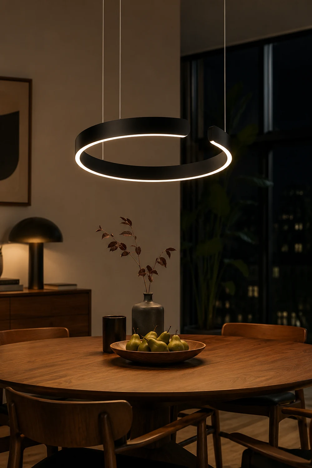 Edge Circle Pendant Light, LED, 4 Color Dining Room - Lumpaz