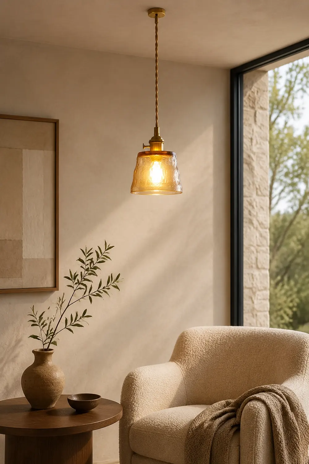 Hailie Modern Nordic Kitchen Island Glass Pendant Light, Brown/Green/Clear/Blue - Lumpaz