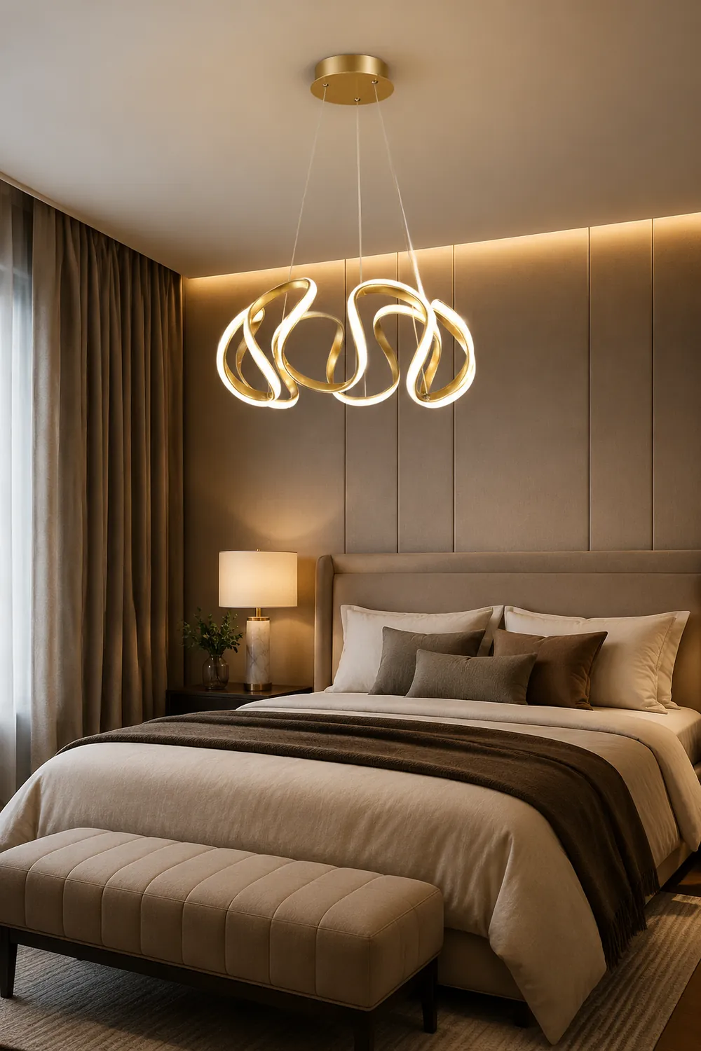 Modern Irregular Flower Metal/Silicone Pendant Light, 3 Colors - Lumpaz