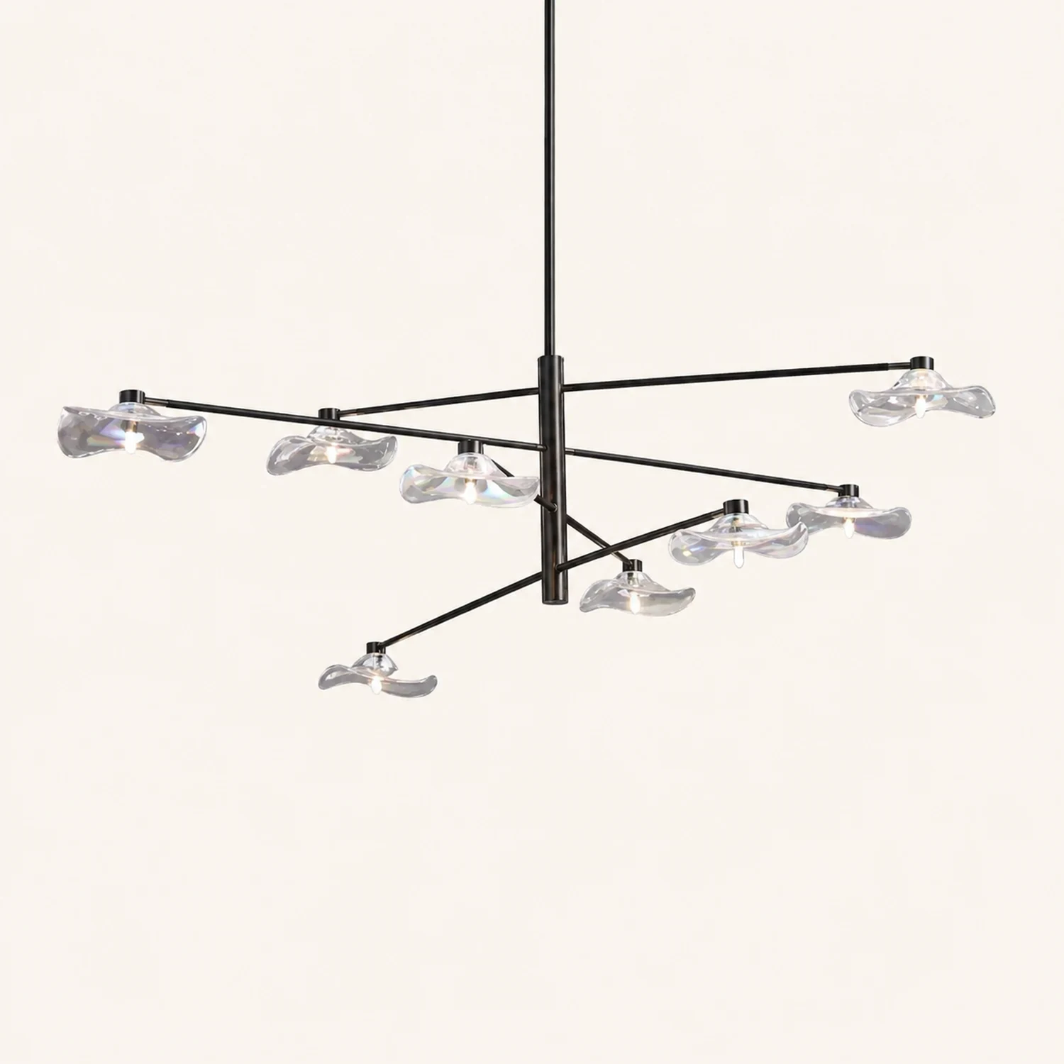 Carins Modern Branch Metal Pendant Light, Clear/Multicolor - Lumpaz