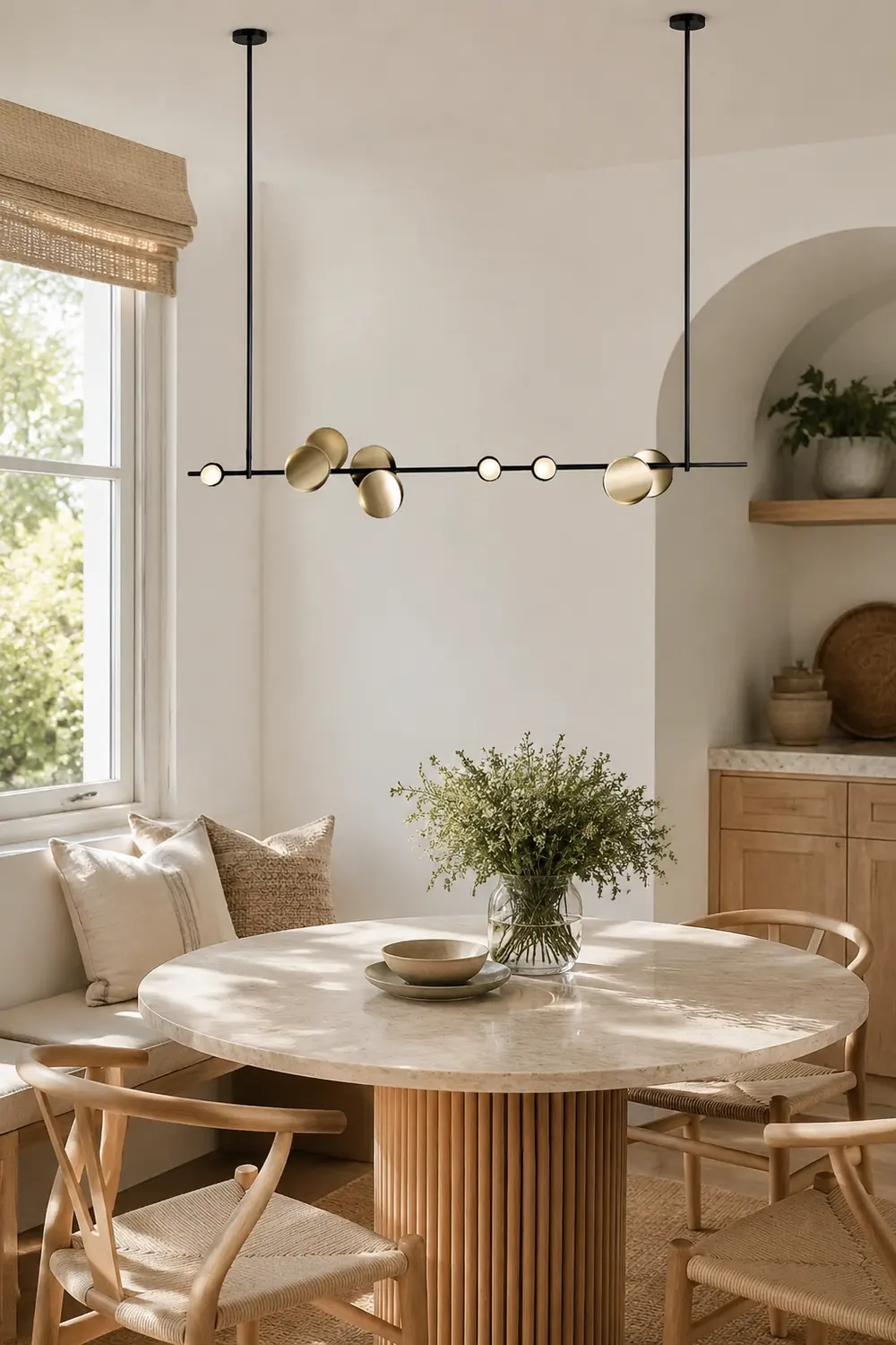 Avi Minimalist Linear Metal Pendant Light,Black - Lumpaz