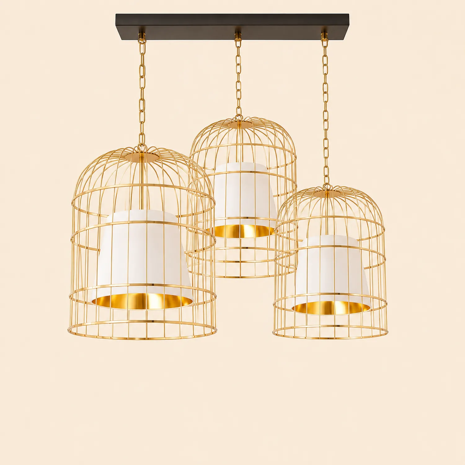 Alessio Vintage Bird Cage Metal Pendant Light - Lumpaz