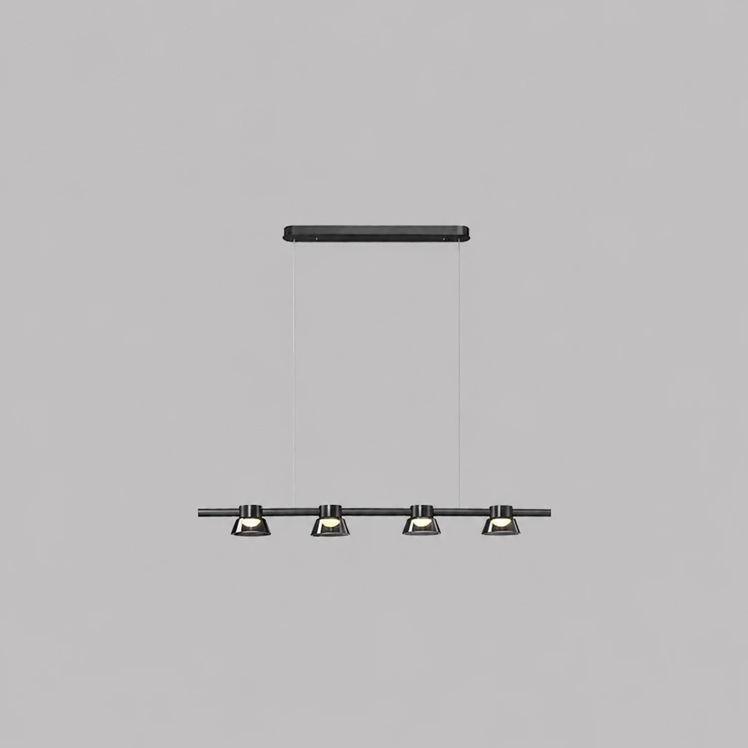 Evette Modern Linear Metal Pendant Light,Black - Lumpaz