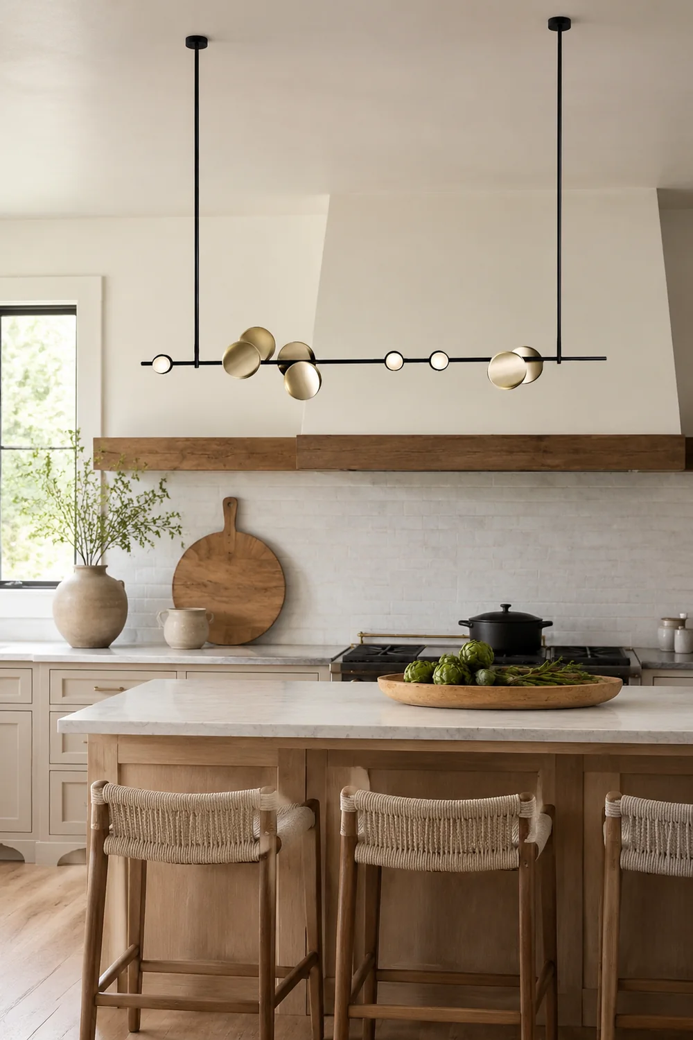 Avi Minimalist Linear Metal Pendant Light,Black - Lumpaz