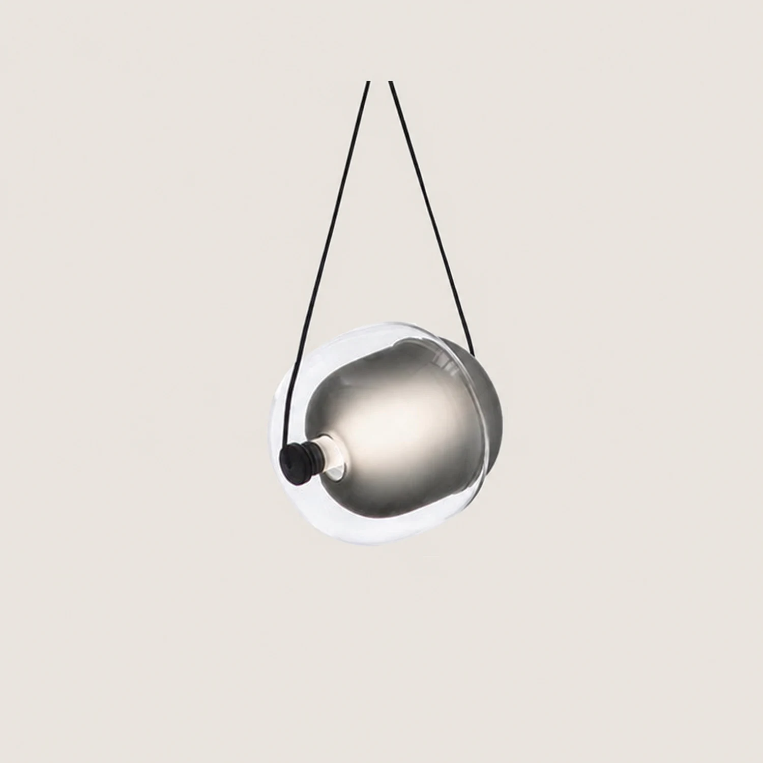 Hailie Modern Bubble Glass Pendant Light, Blue/Yellow/Pink/Smoky Gray/White/Clear - Lumpaz
