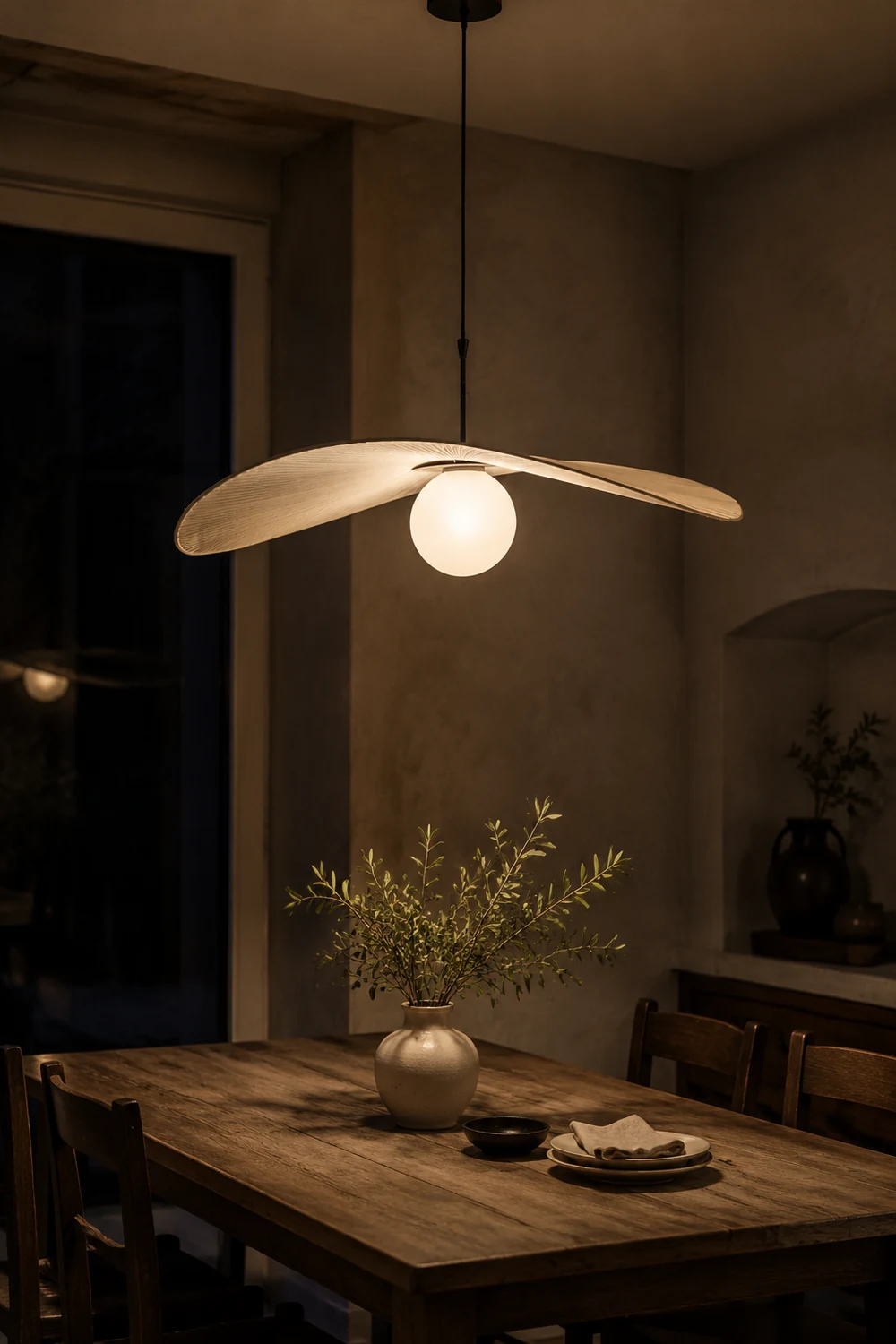 Modern LED Metal/Fabric Pendant Light Blue/White Living Room - Lumpaz