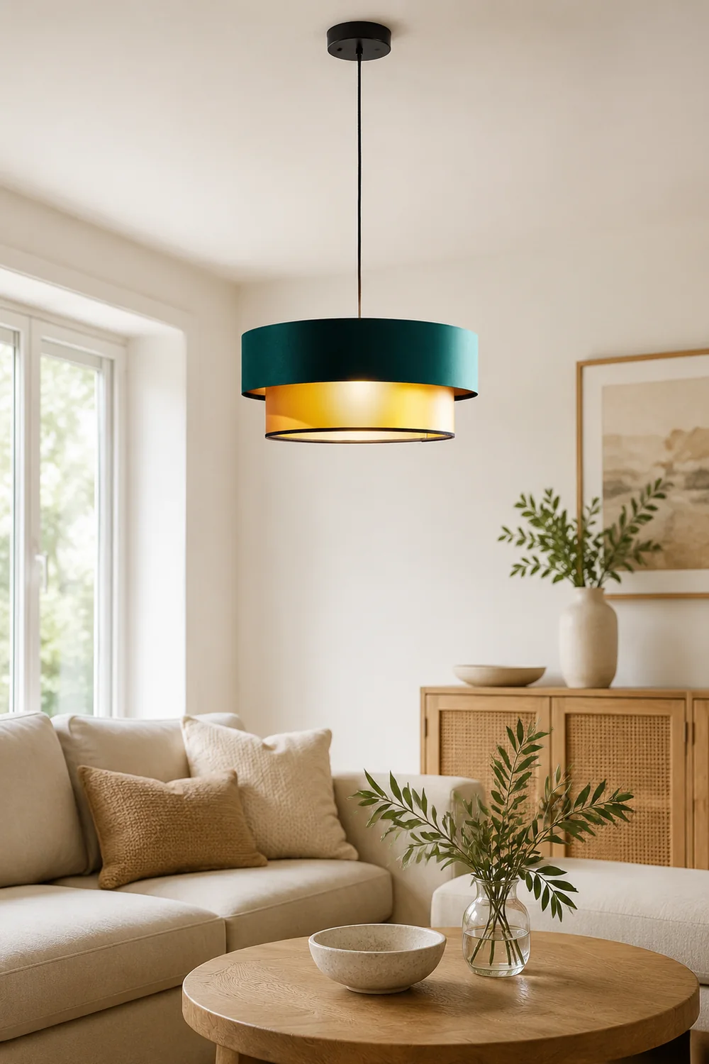 Morandi Double-layer Pendant Light Bedroom, Living Room - Lumpaz