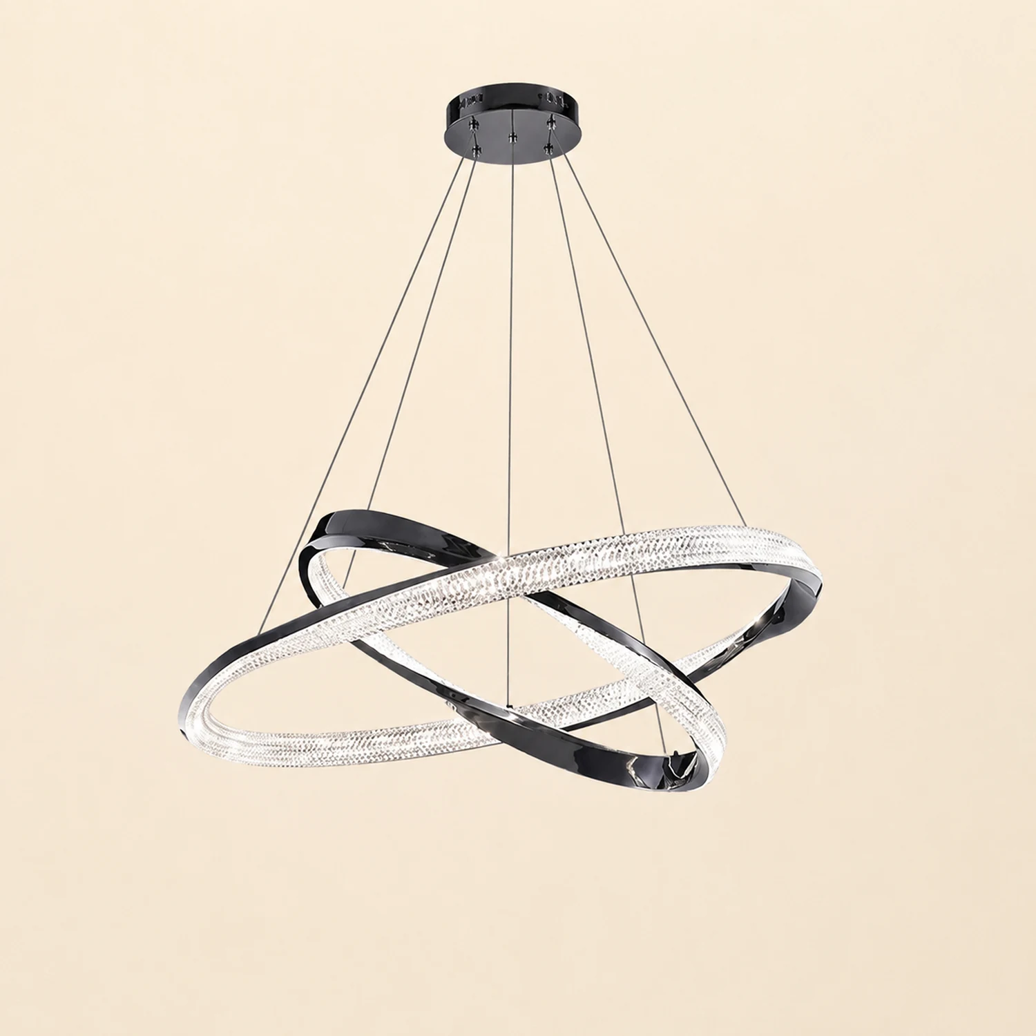 Kirsten Pendant Light, Aluminium & Arcylic, 1/2 Rings, 2 Color - Lumpaz