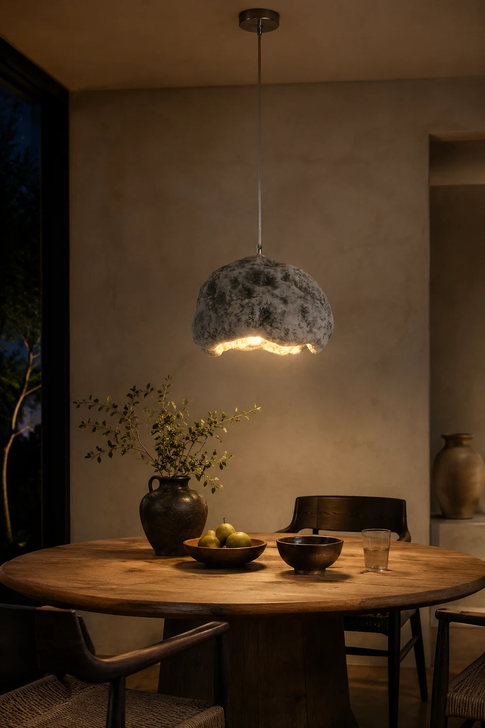 Byers Wabi Sabi Irregular Shape Resin Pendant Light, 3 Color - Lumpaz