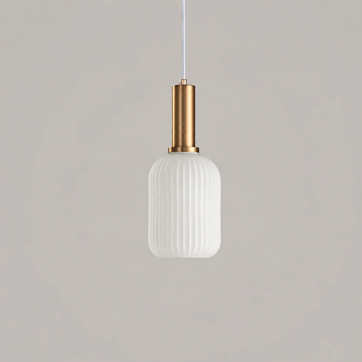Hailie Morden Bubble Glass Pendant Light, White, Bedroom - Lumpaz