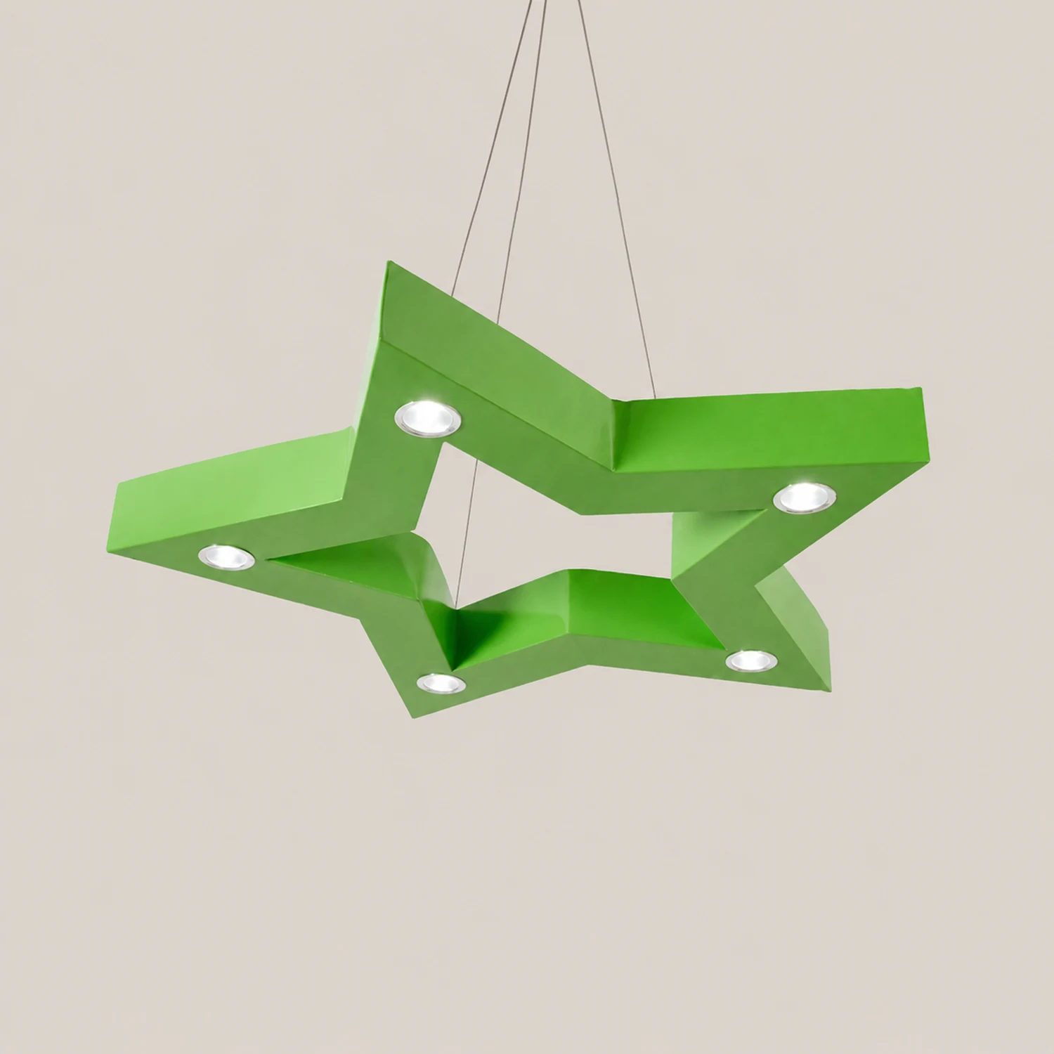 Minori Five-Pointed Star Colorful Metal Kids Pendant Light - Lumpaz