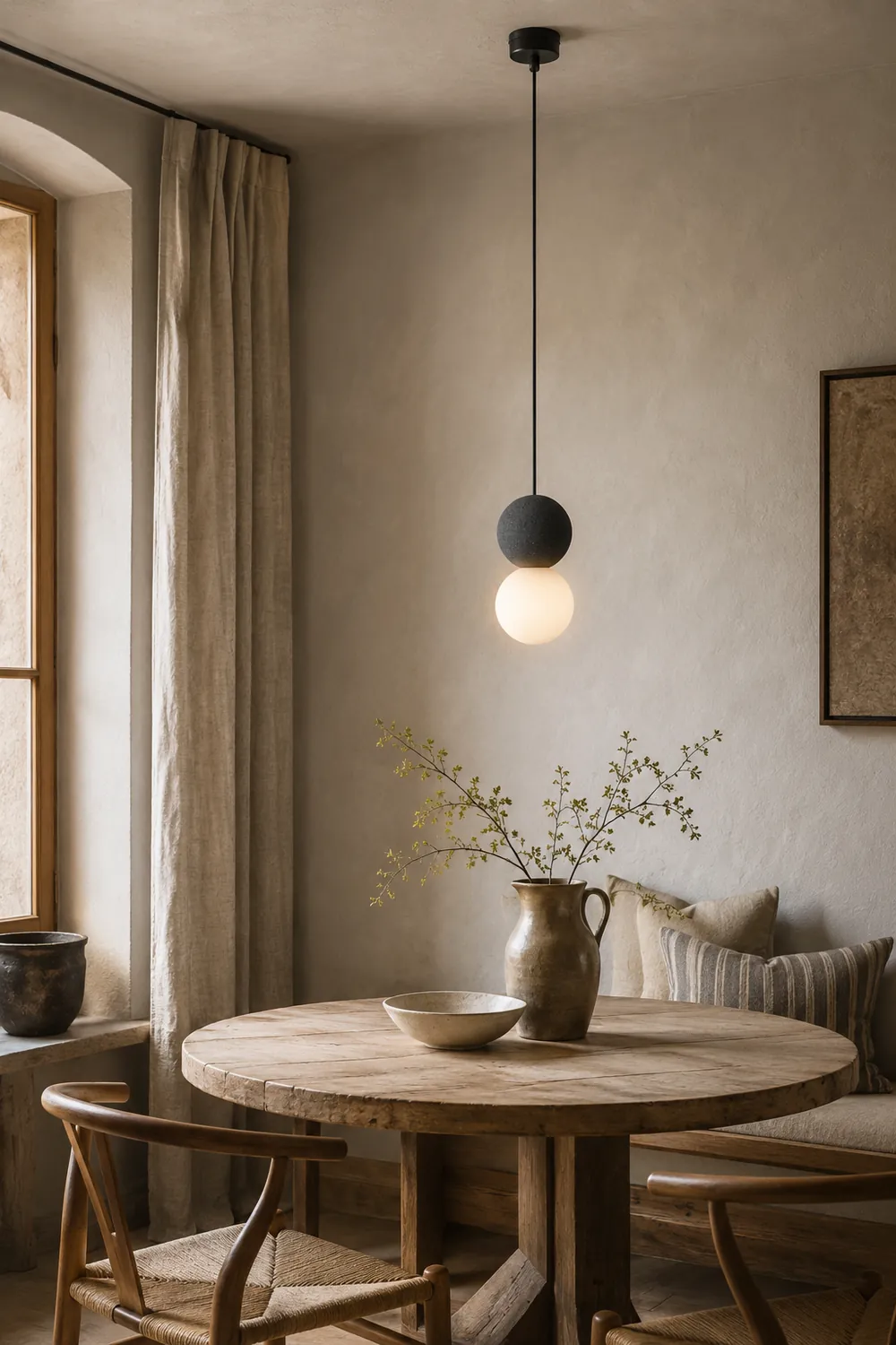 Byers Modern LED Pendant Light Black Metal Bedroom Living Room - Lumpaz