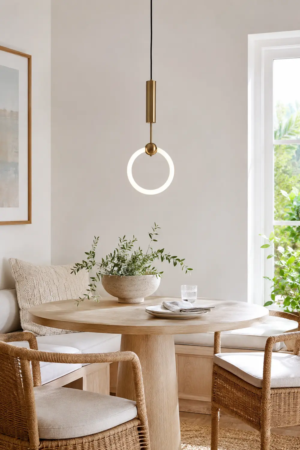 Cooley Modern Nordic Globe/Ring Metal/Glass Pendant Light, Gold - Lumpaz