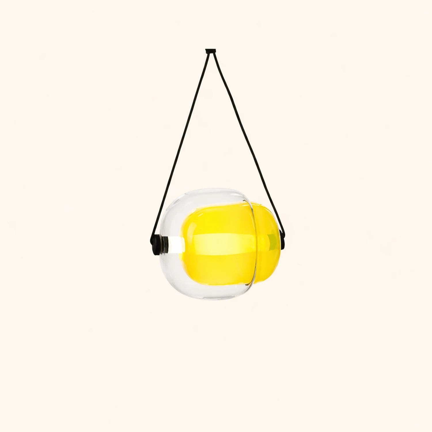 Hailie Modern Bubble Glass Pendant Light, Blue/Yellow/Pink/Smoky Gray/White/Clear - Lumpaz