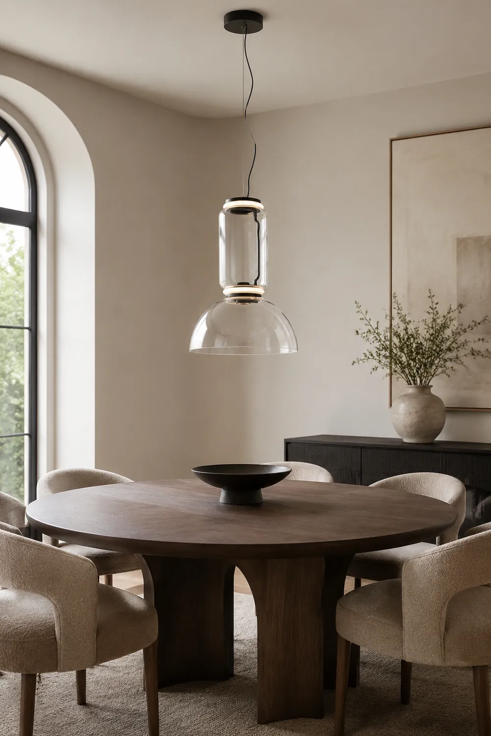 Hailie Minimalist Combination Glass Pendant Light, Clear - Lumpaz