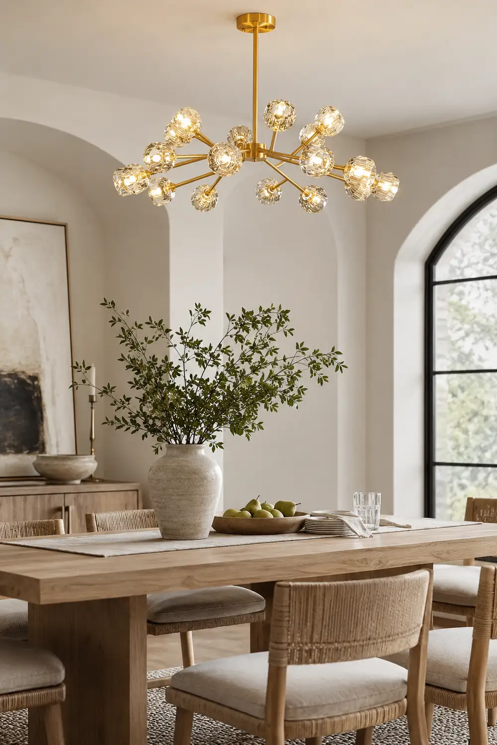 Valentina Modern Blown Metal Pendant Light, Gold - Lumpaz