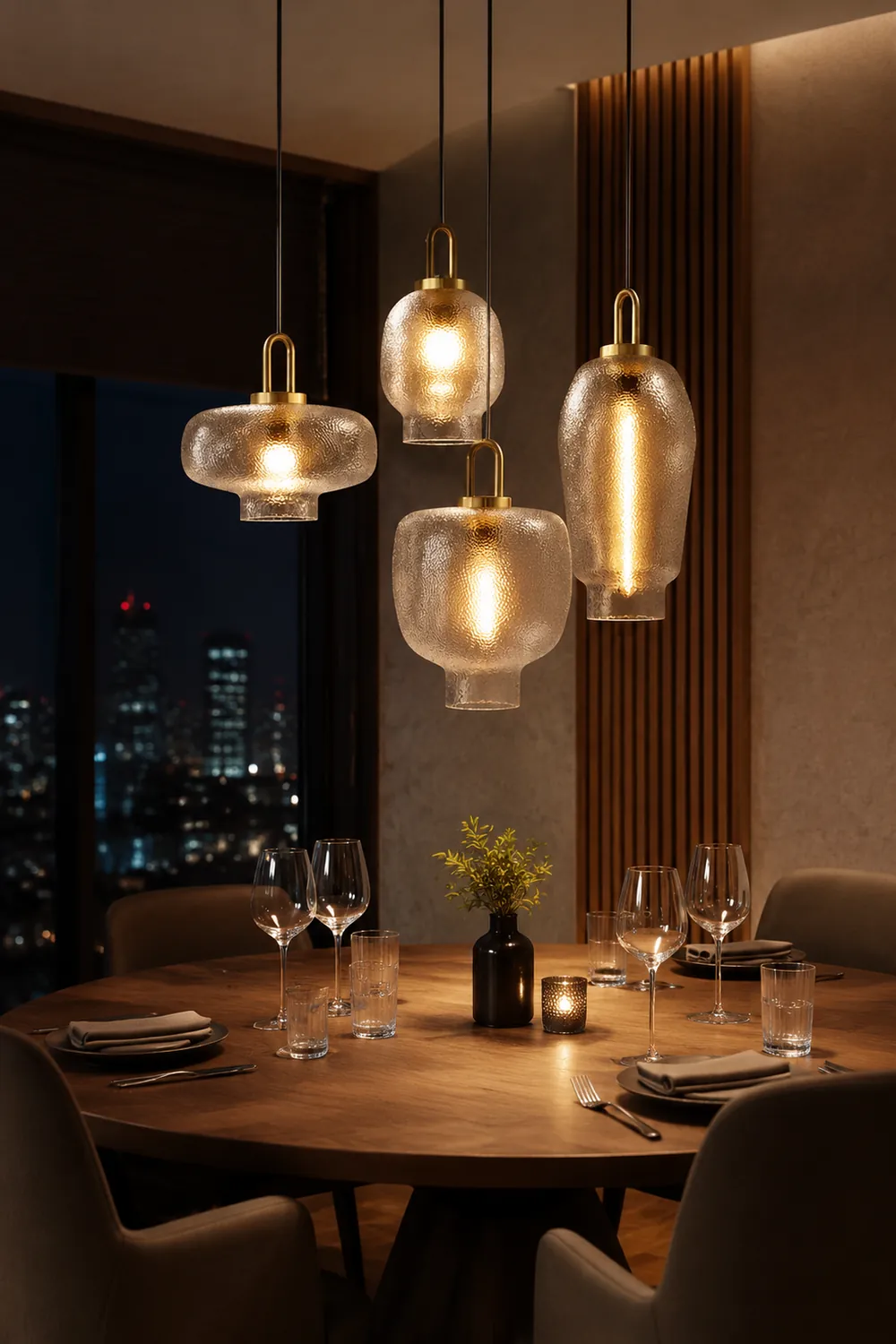 Hailie Minimalist Blown Frosted Glass Pendant Light, Gold - Lumpaz