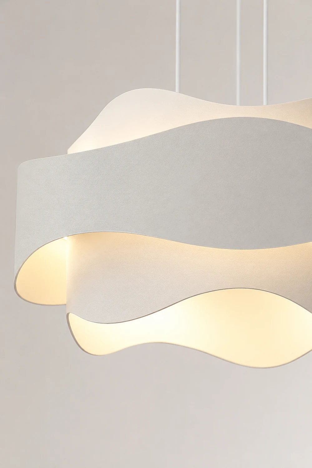 Bella Art Deco Flower Shape Metal Pendant Light, White - Lumpaz