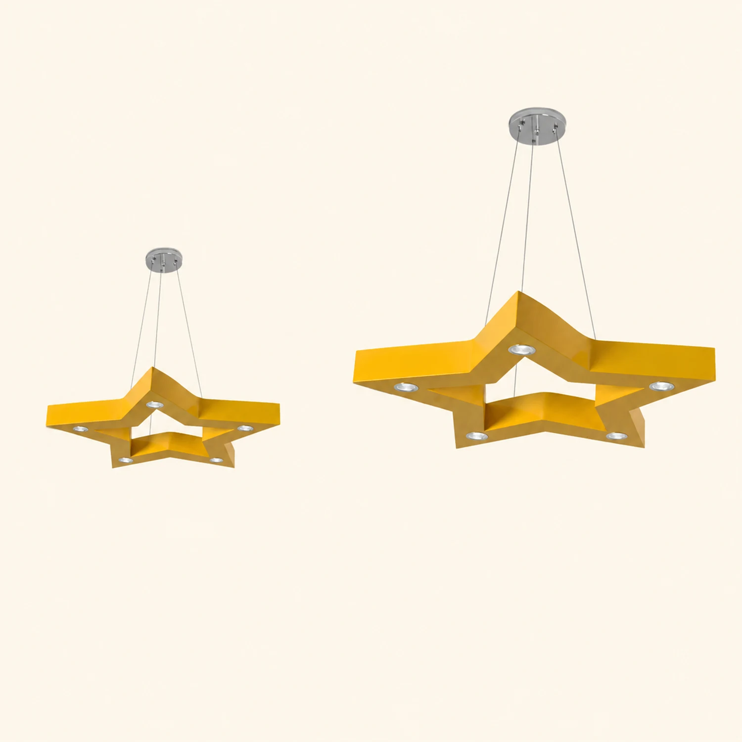 Minori Five-Pointed Star Colorful Metal Kids Pendant Light - Lumpaz