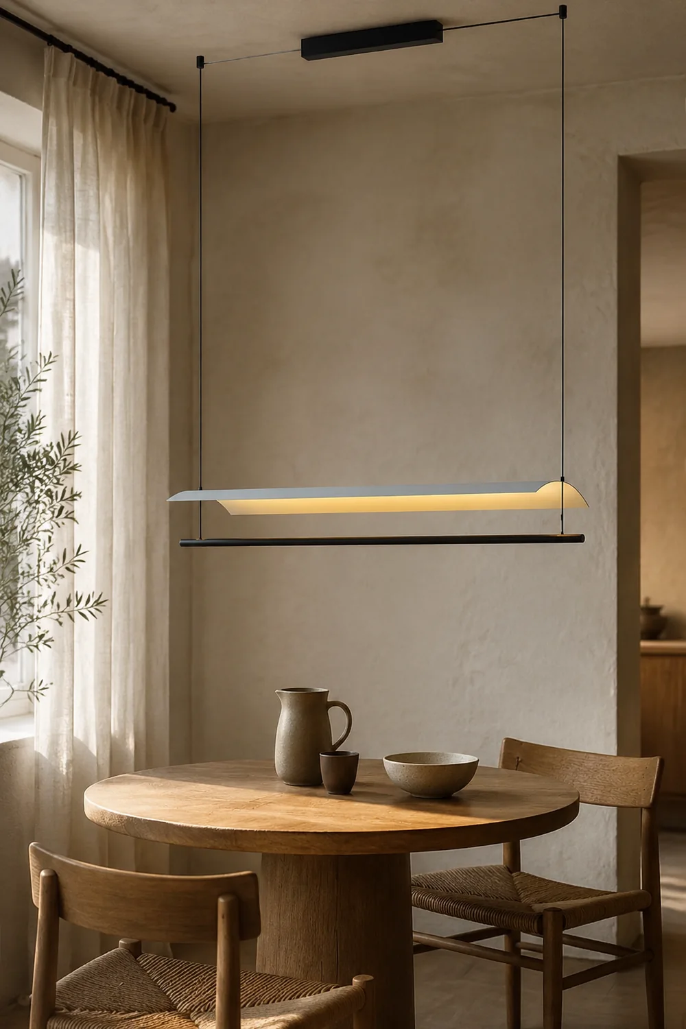 Edge Minimalist Linear Metal Pendant Light - Lumpaz