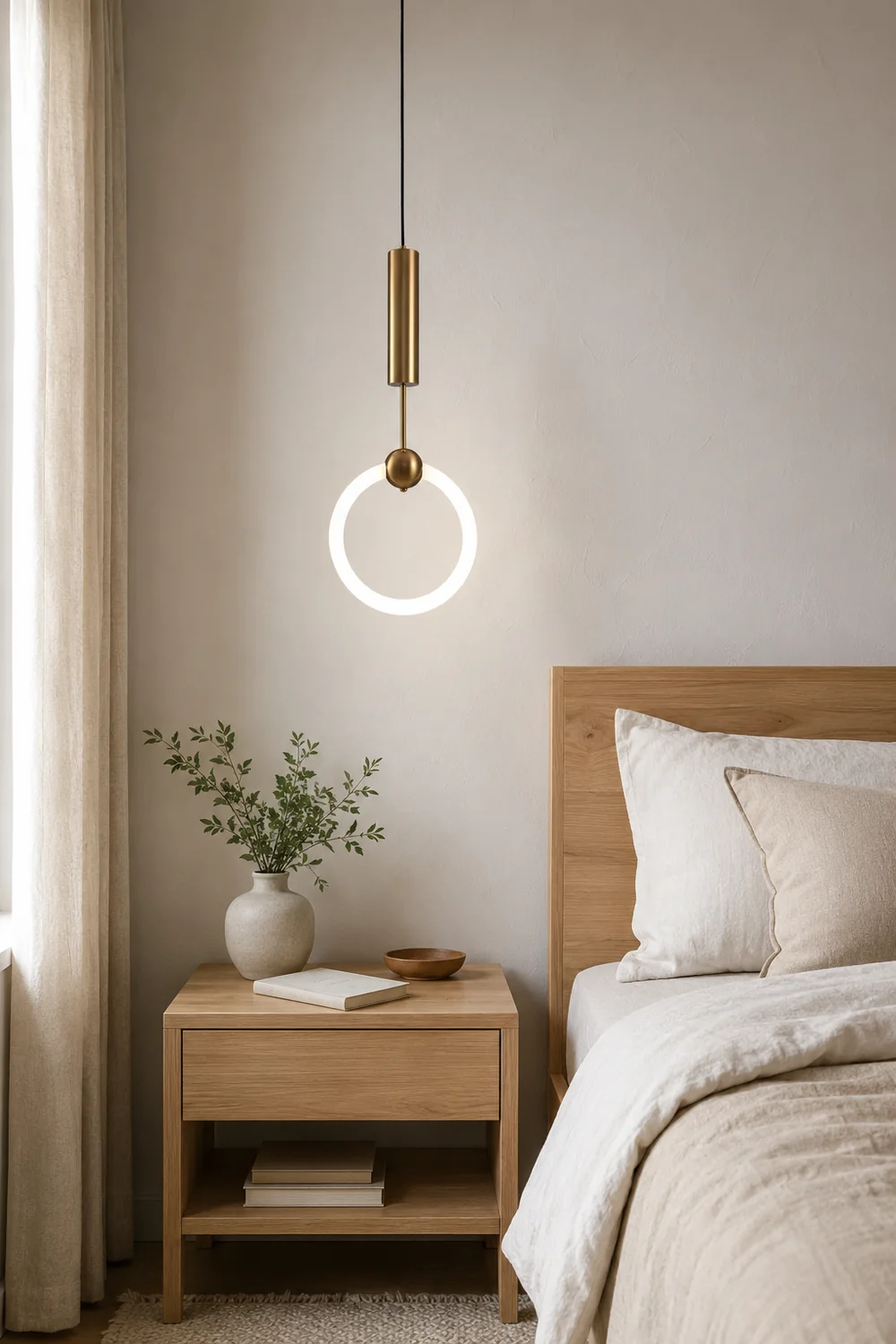 Cooley Modern Nordic Globe/Ring Metal/Glass Pendant Light, Gold - Lumpaz