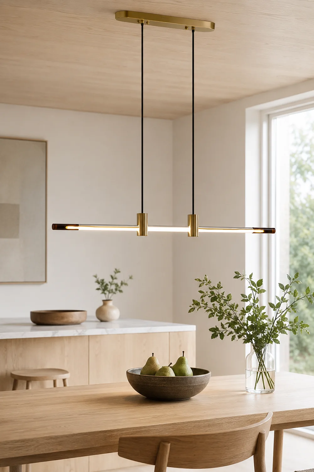 Minimalist Linear Dining Room/Bar Pendant Light - Lumpaz
