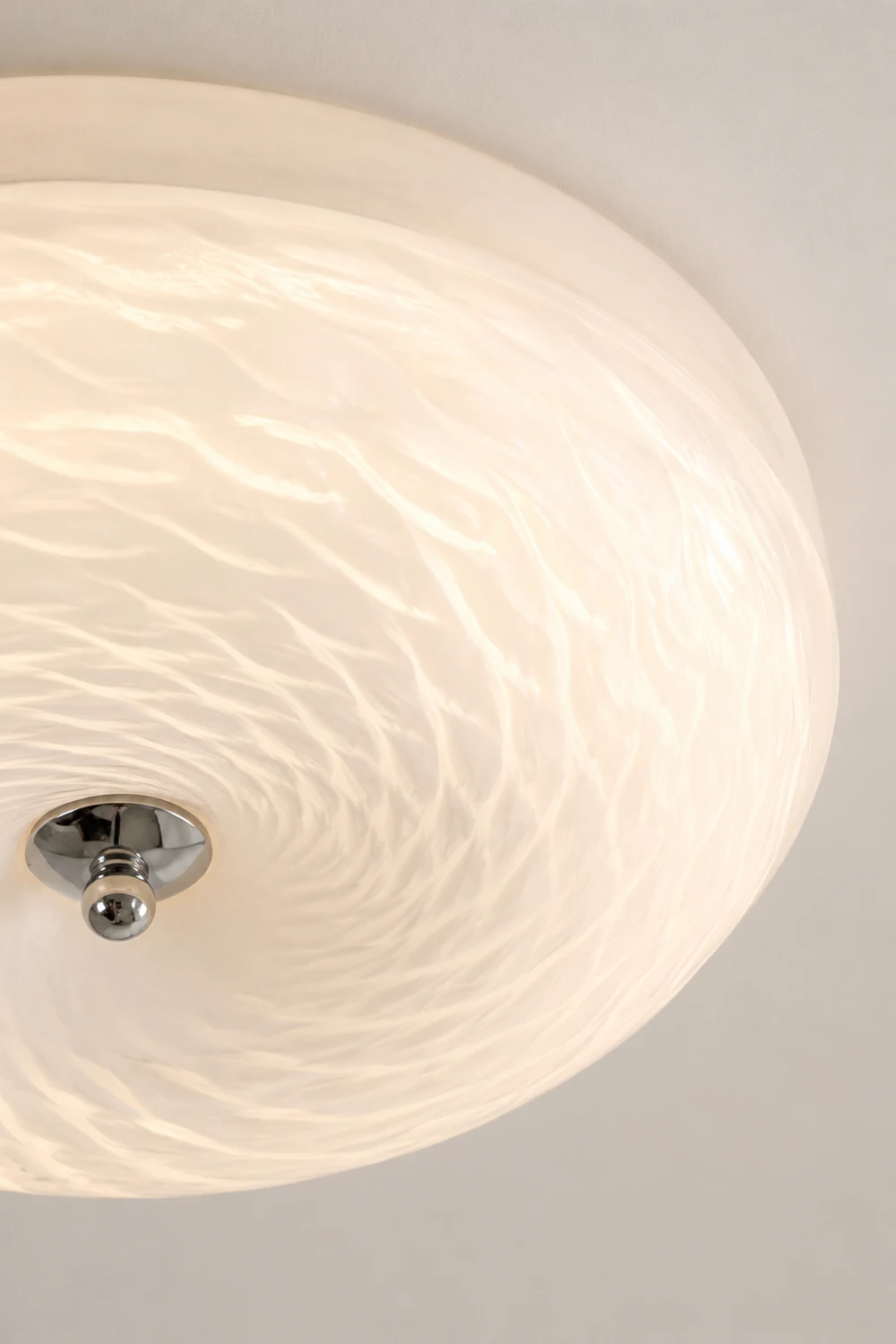 Hailie Design Circle LED Ceiling Light Metal/Glass White Bedroom/Living Room - Lumpaz