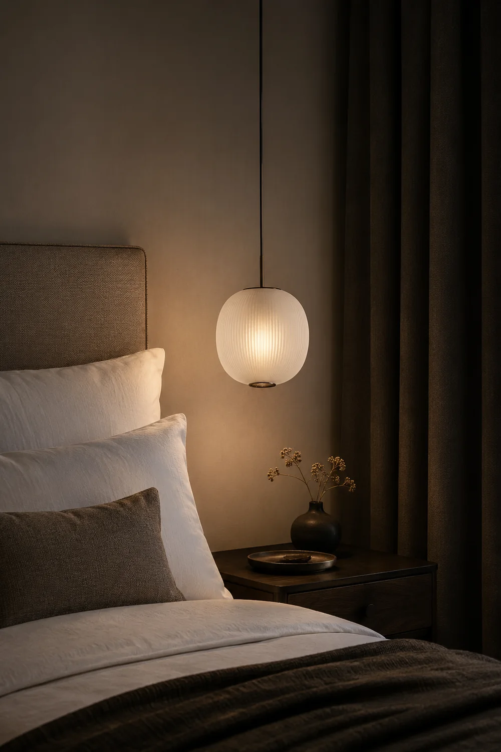 Hailie Frosted Glass Cylinder Pendant Light, Sandy White/Gray, Metal/Glass - Lumpaz