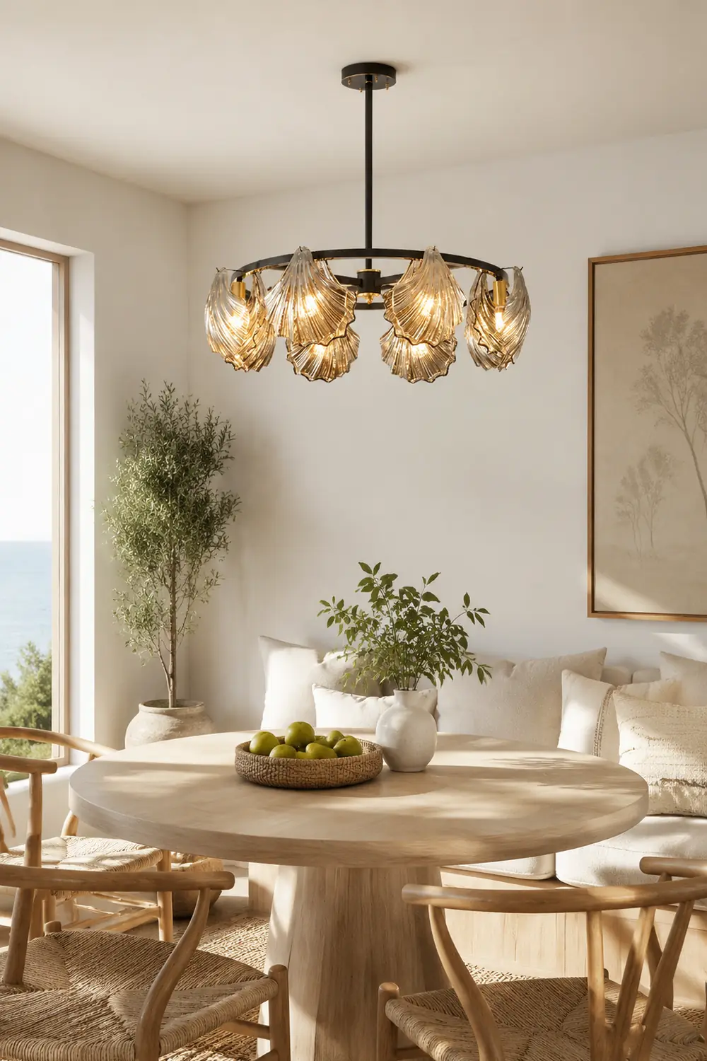 Kirsten Modern Annular Metal And Glass Pendant Light, Black/Gold - Lumpaz