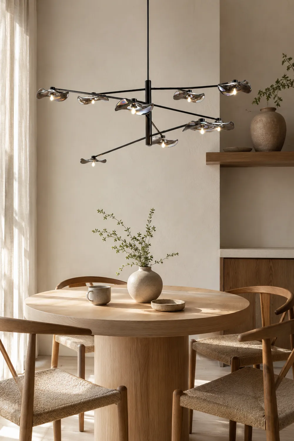 Carins Modern Branch Metal Pendant Light, Clear/Multicolor - Lumpaz