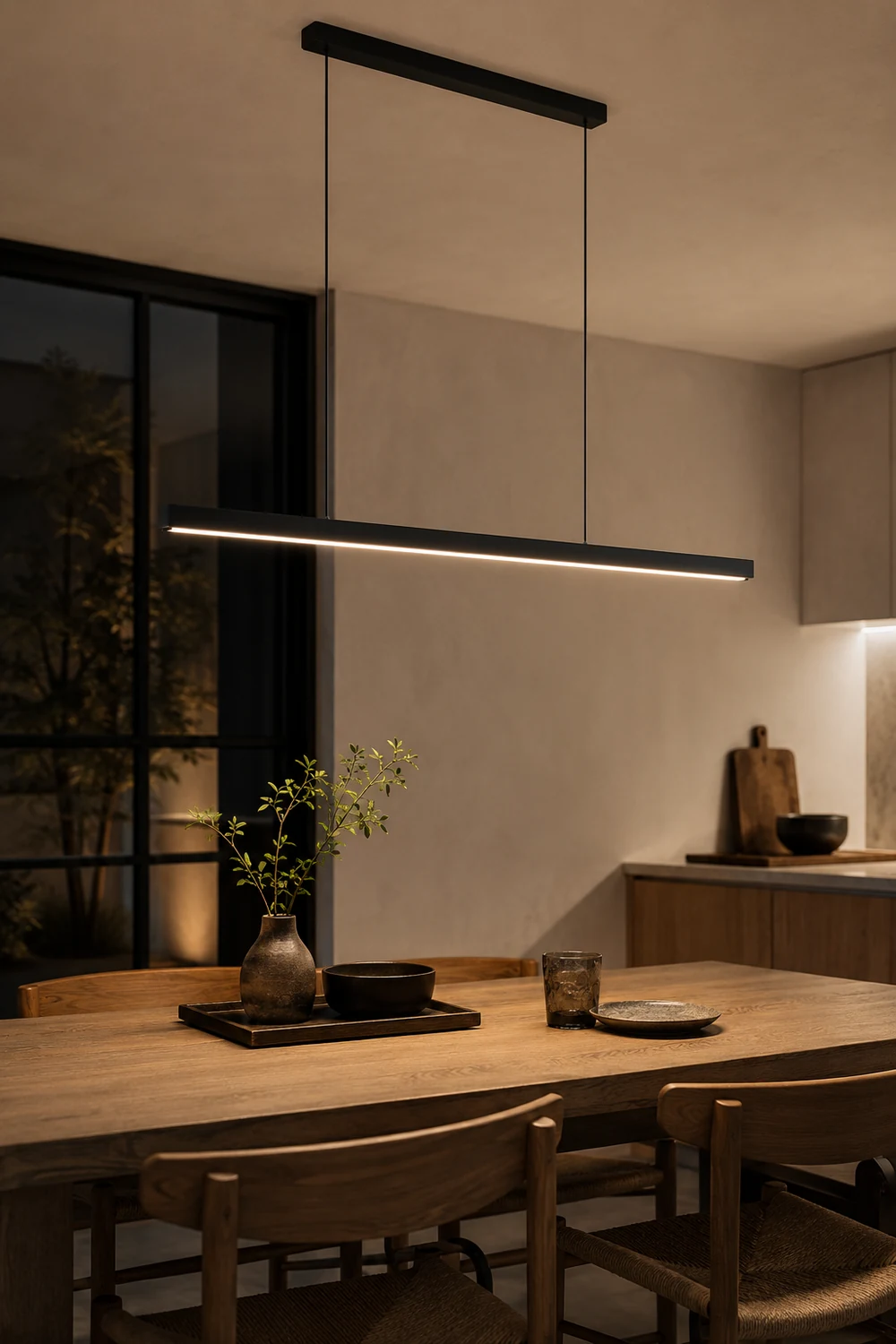 Edge Minimalist Pendant Light Linear Dimmable - Lumpaz
