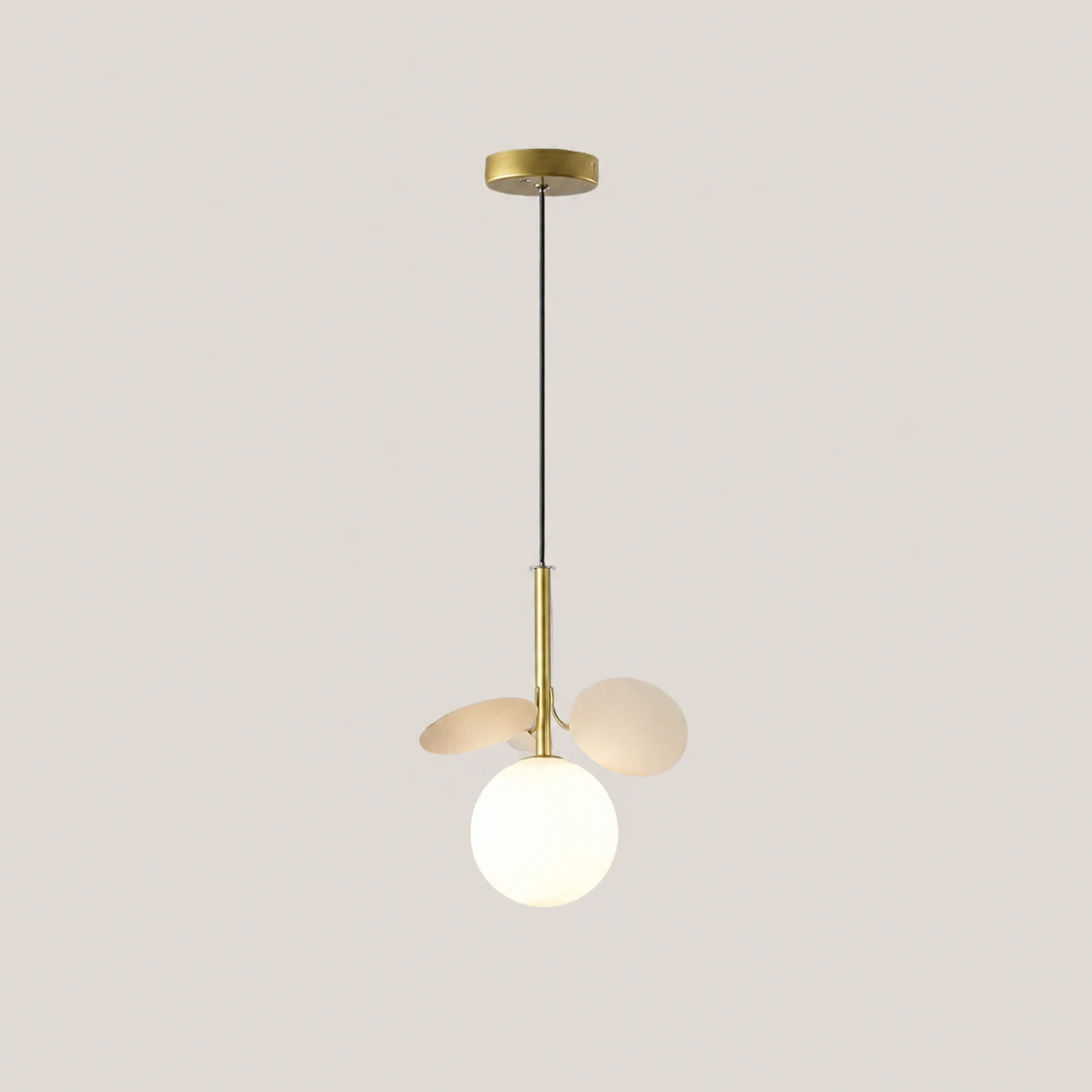 Jevon Art Deco Globe Pendant Light, Multi-Color/White, Metal/Glass - Lumpaz