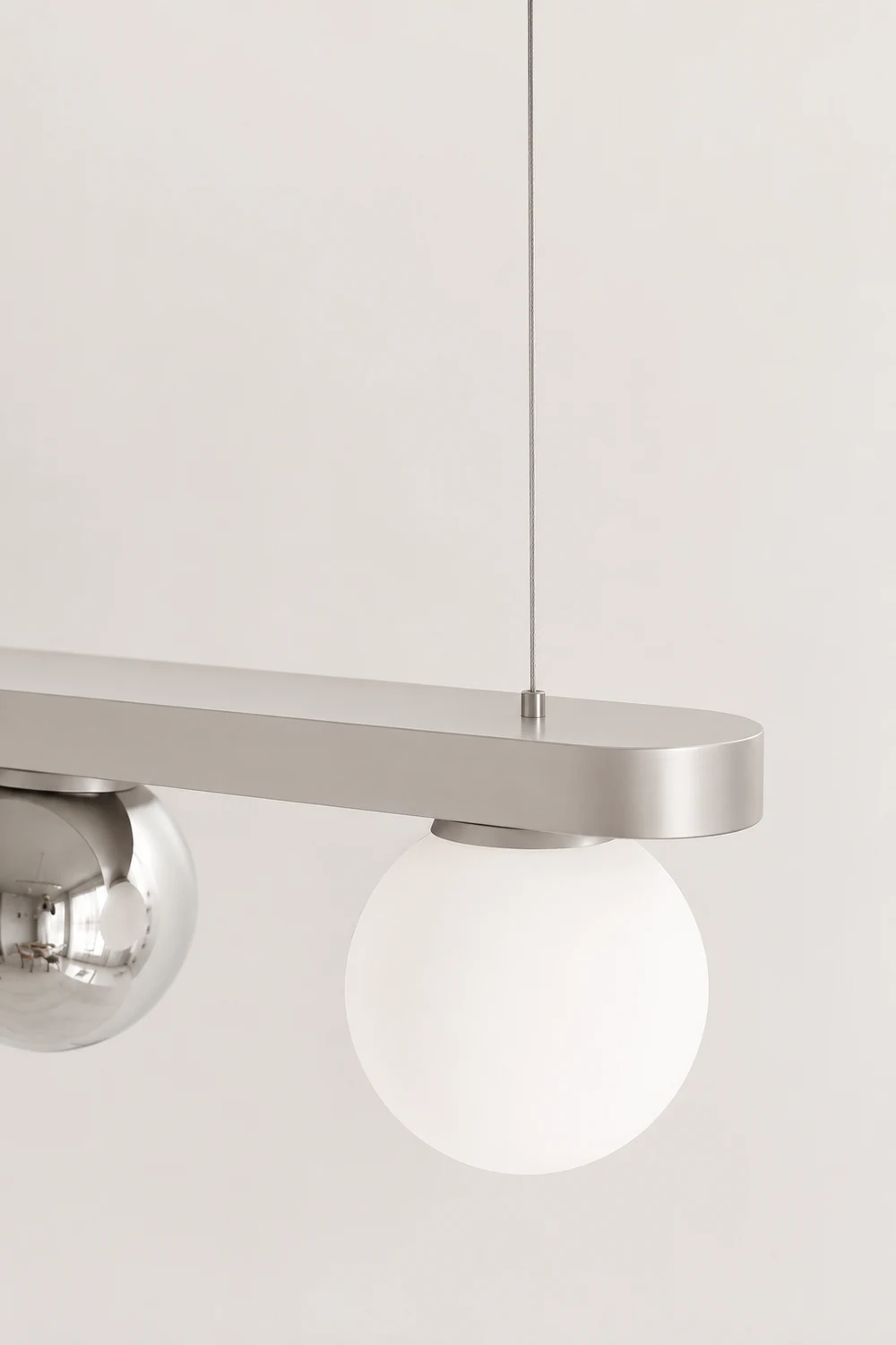 Valentina Pendant Light Multi Globe Modern, Metal/Acrylic, Silver, Dining Room - Lumpaz