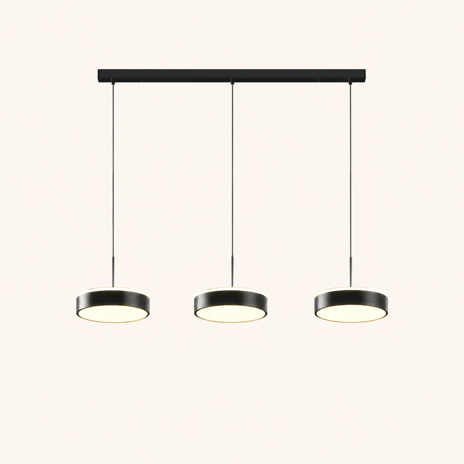 Raheel Pendant Light Cluster Metal/Acrylic, Black/Gold, Bar - Lumpaz