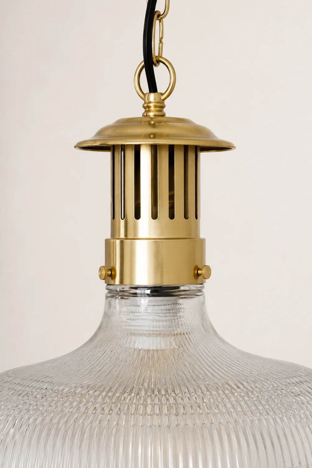 Alessio Vintage Industrial LED Pendant Light Glass Bedroom Kitchen - Lumpaz