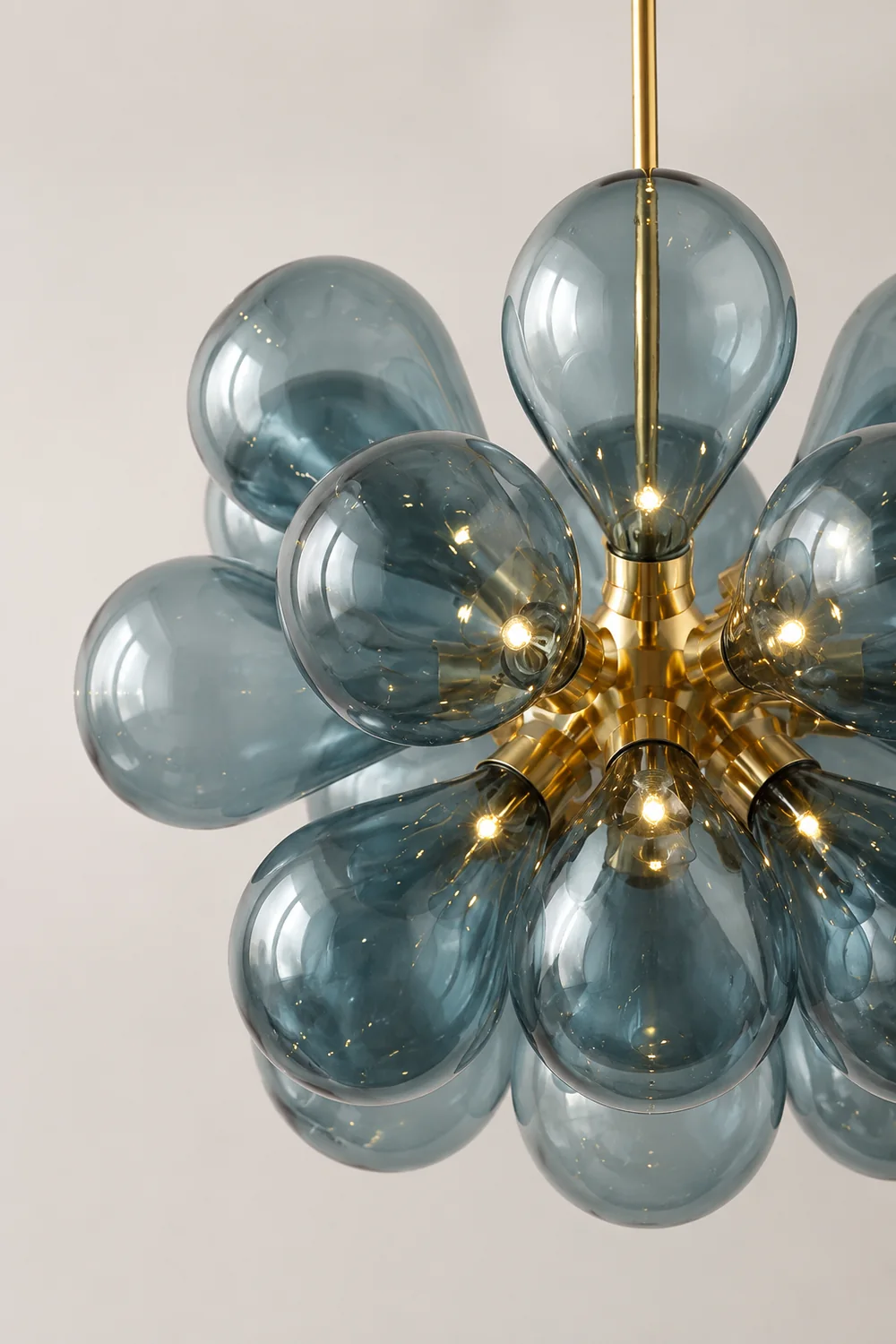 Valentina Glass Bubble Pendant Light for Kitchen Island, Blue/White/Purple - Lumpaz