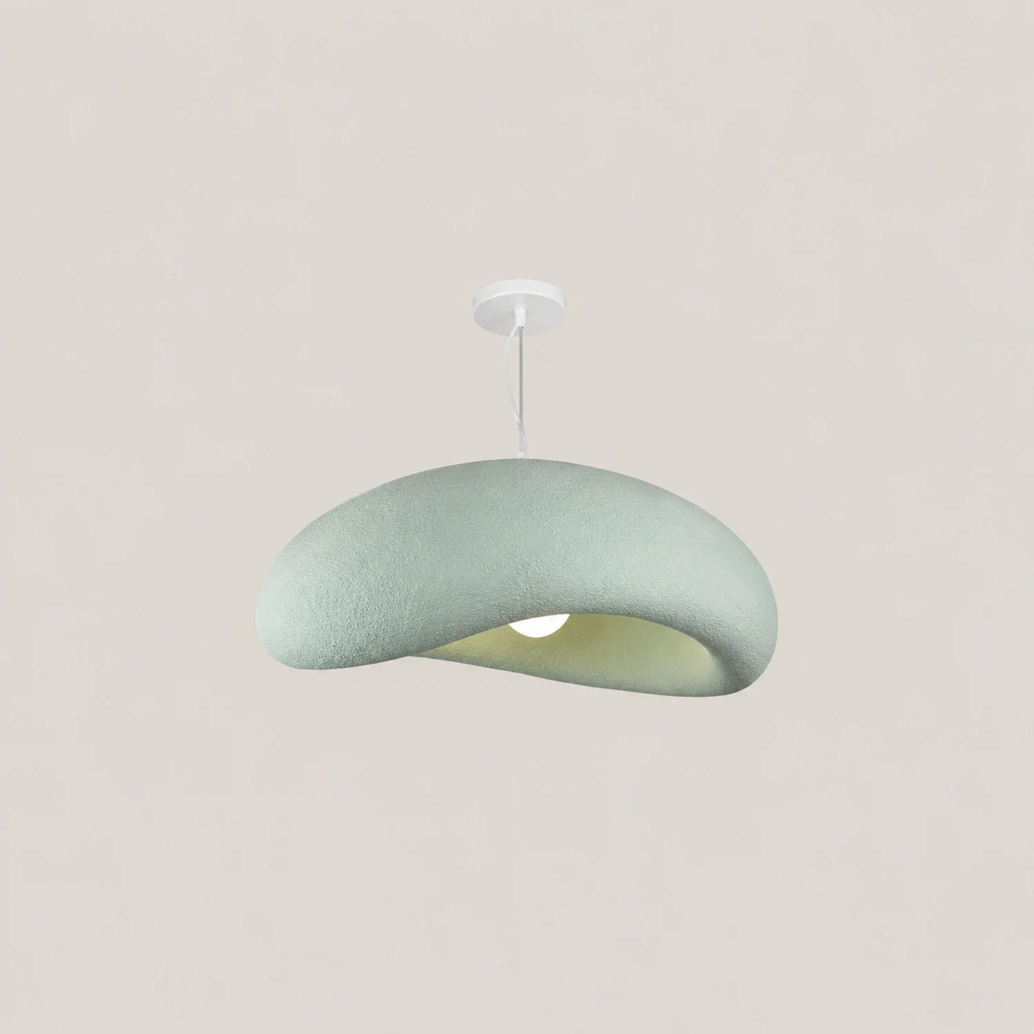 Byers Minimalist Cobblestone Shape Pendant Light, Blue/Gray - Lumpaz
